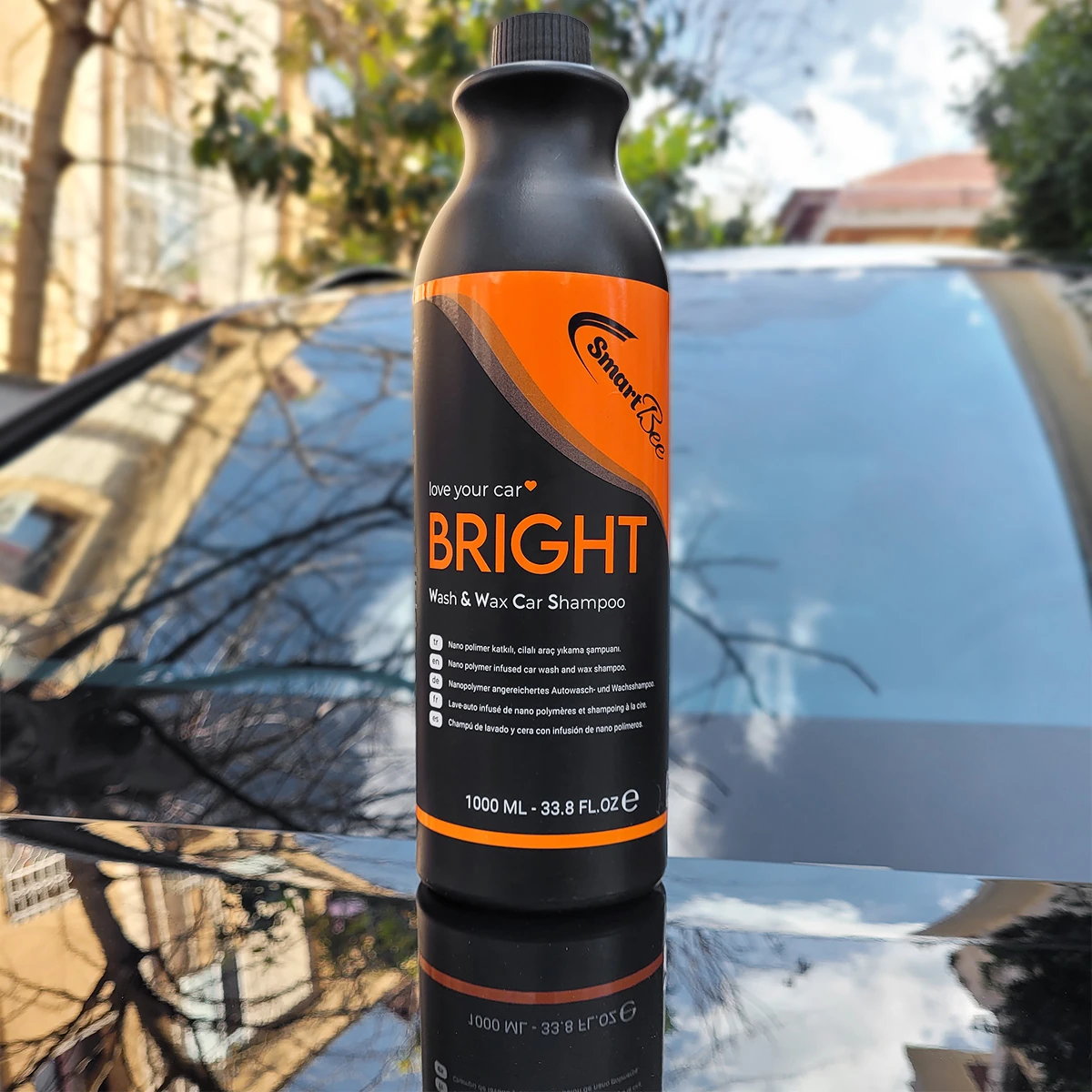 BRIGHT Hidrofobik Cilalı Oto Yıkama Şampuanı - 1000 ml