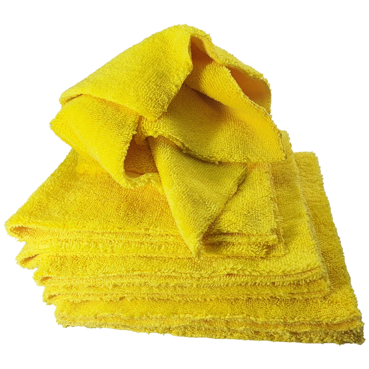 FLUFFY 4'lü Mikrofiber Lazer Kesim Cila Bezi 40x40 380GSM - Sarı