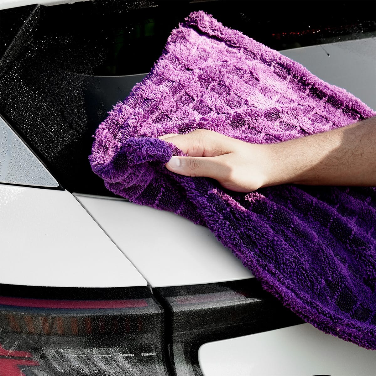 MAMBA Çift Kat Hybrid Twisted Pile Mikrofiber Oto Kurulama Havlusu 50×70cm 1000gsm – Mor