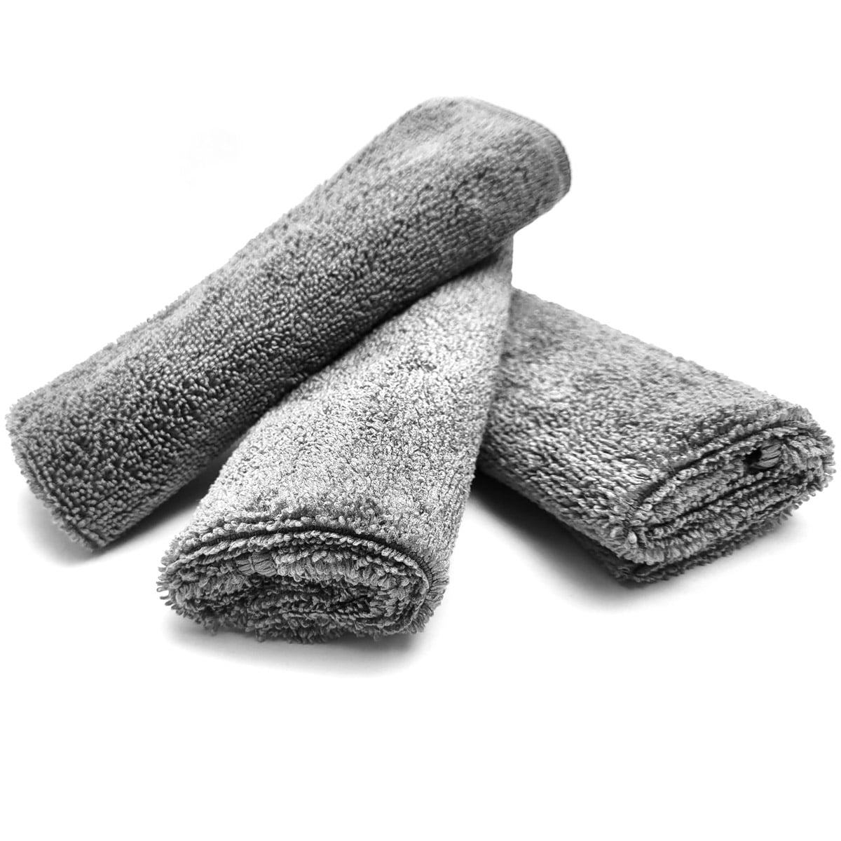 CHROMA 3'lü Mikrofiber Oto Temizlik Bezi 40x40 265GSM - Antrasit