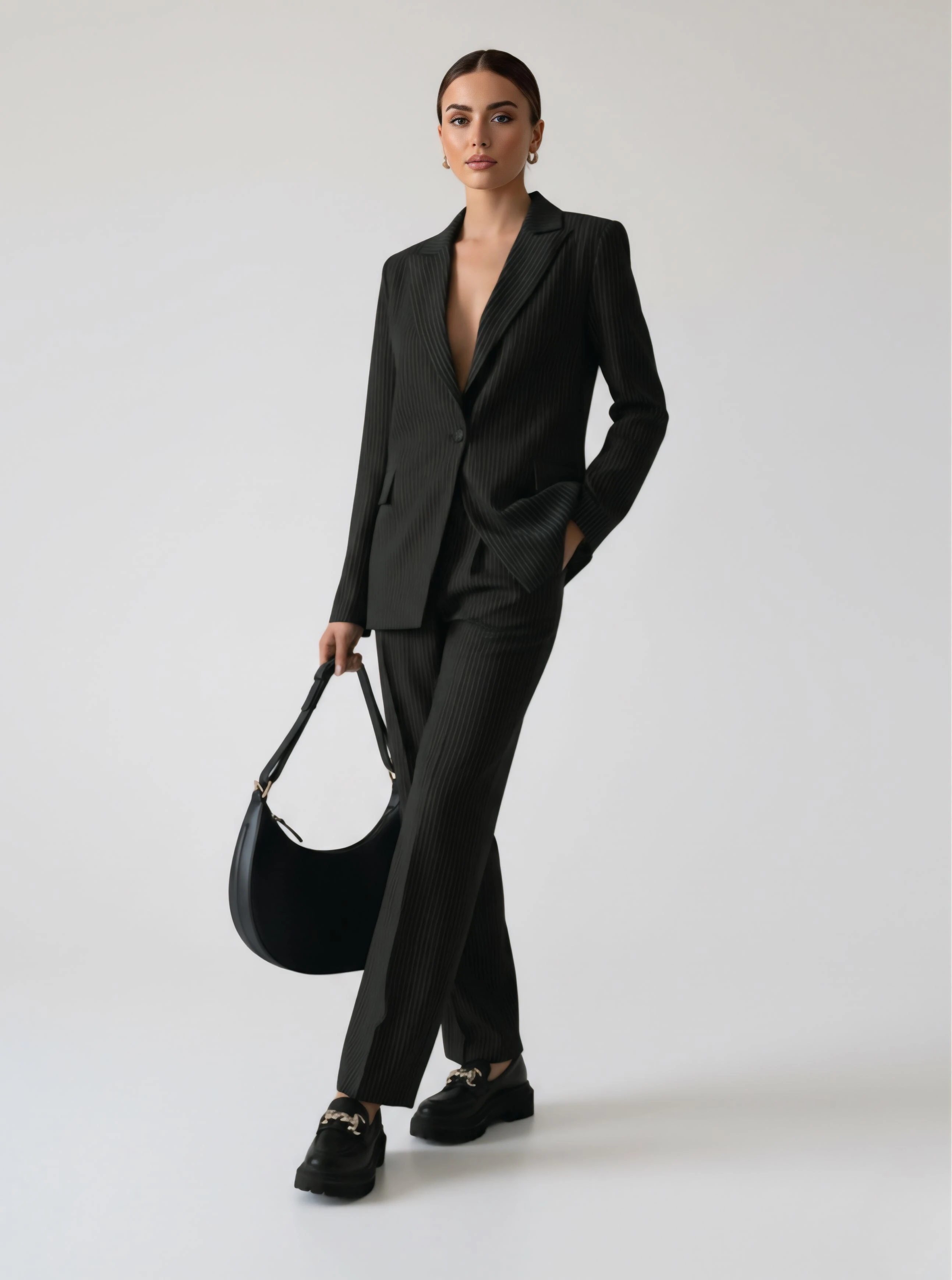 Çizgili takım elbise