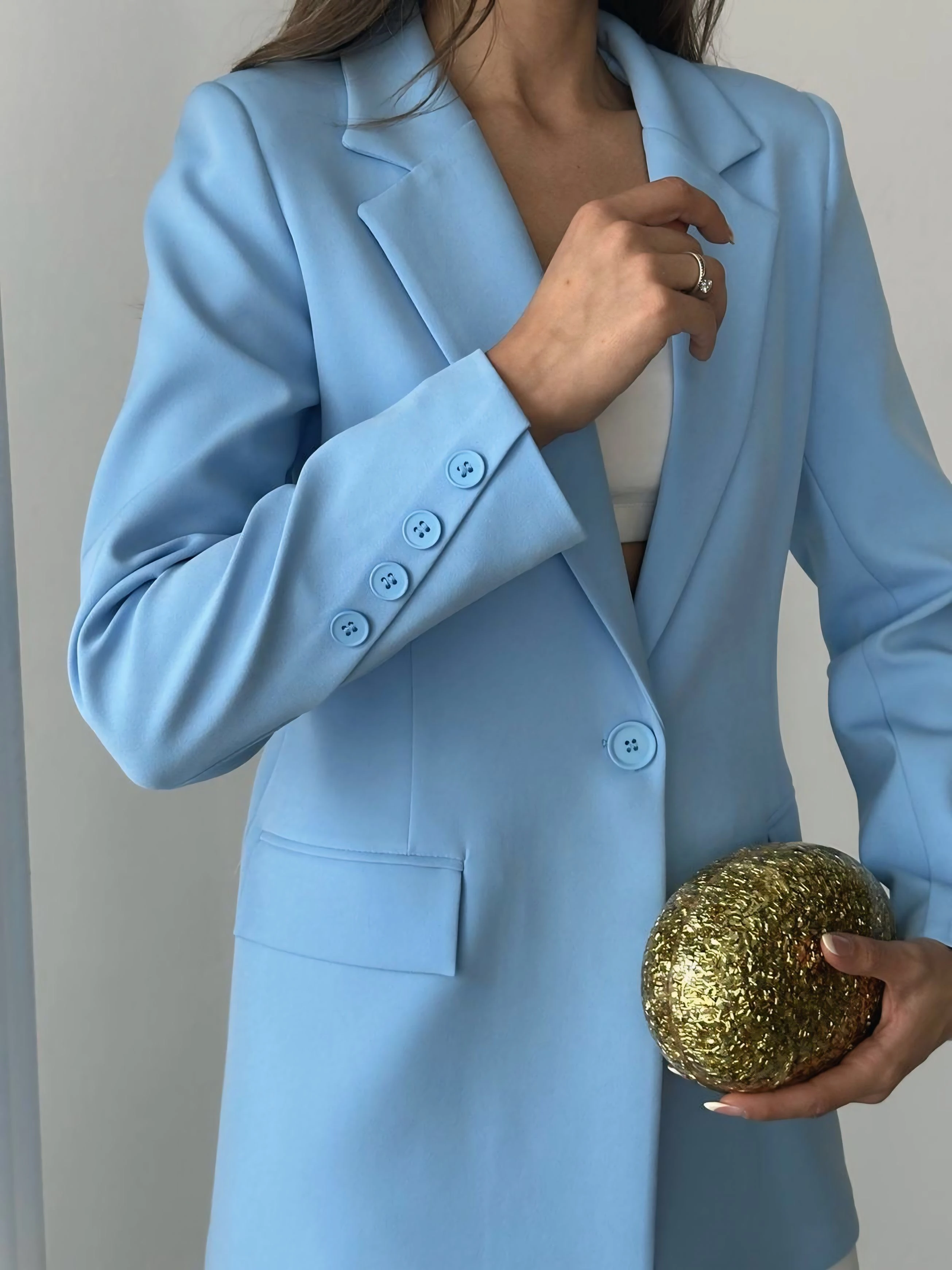 Tek düğme blazer ceket