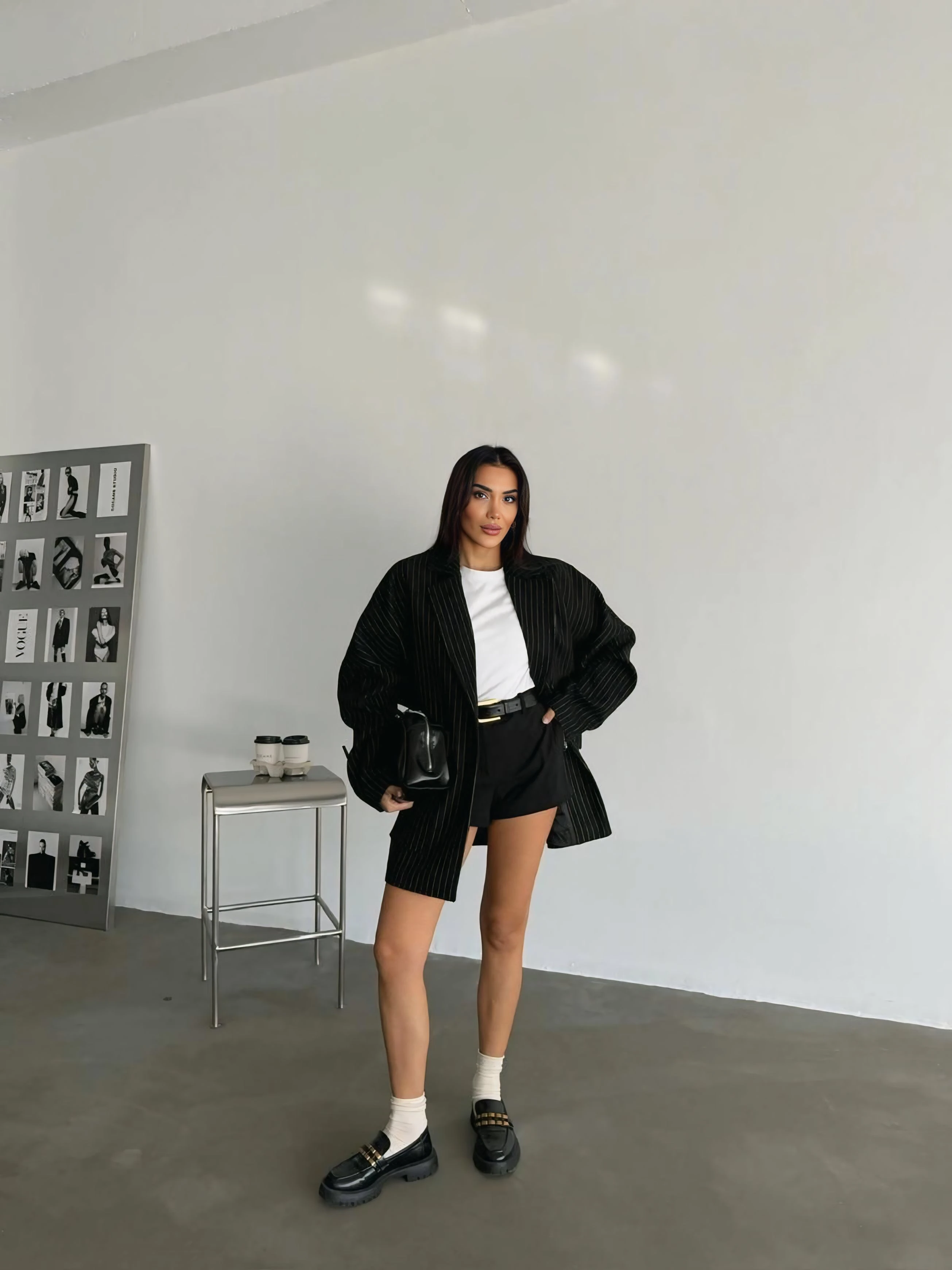 Oversize kaşe ceket