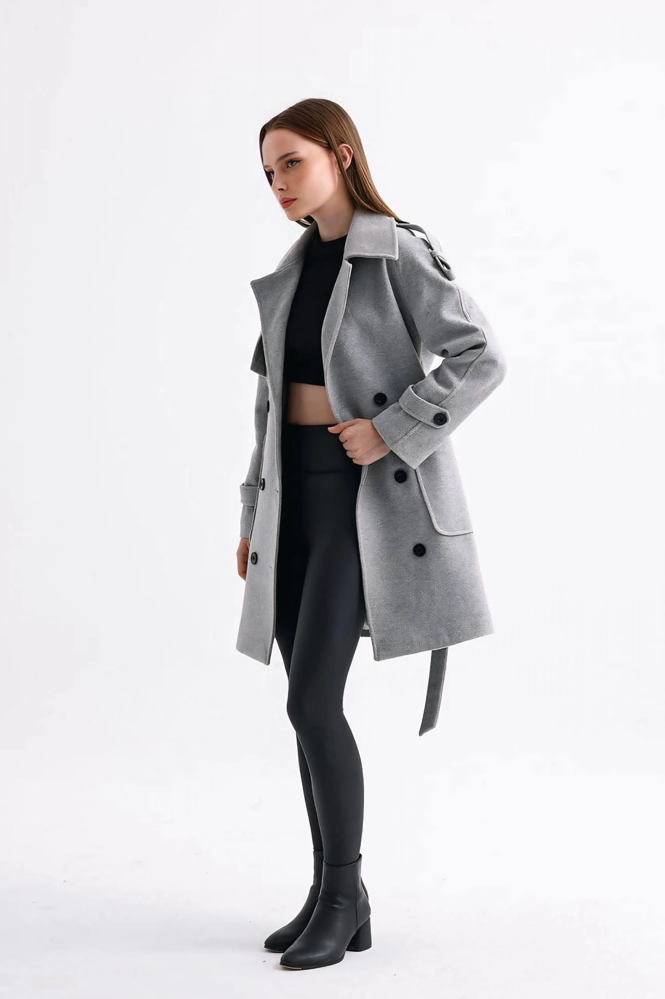 Aller detaylı kaşe kaban 