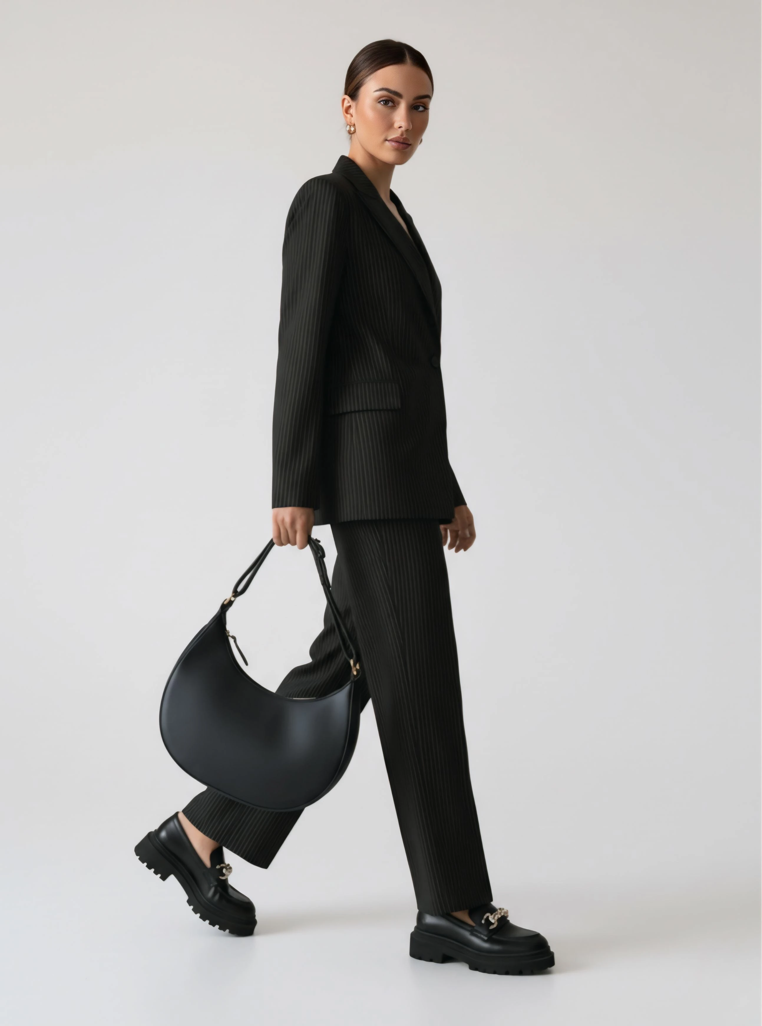 Çizgili takım elbise