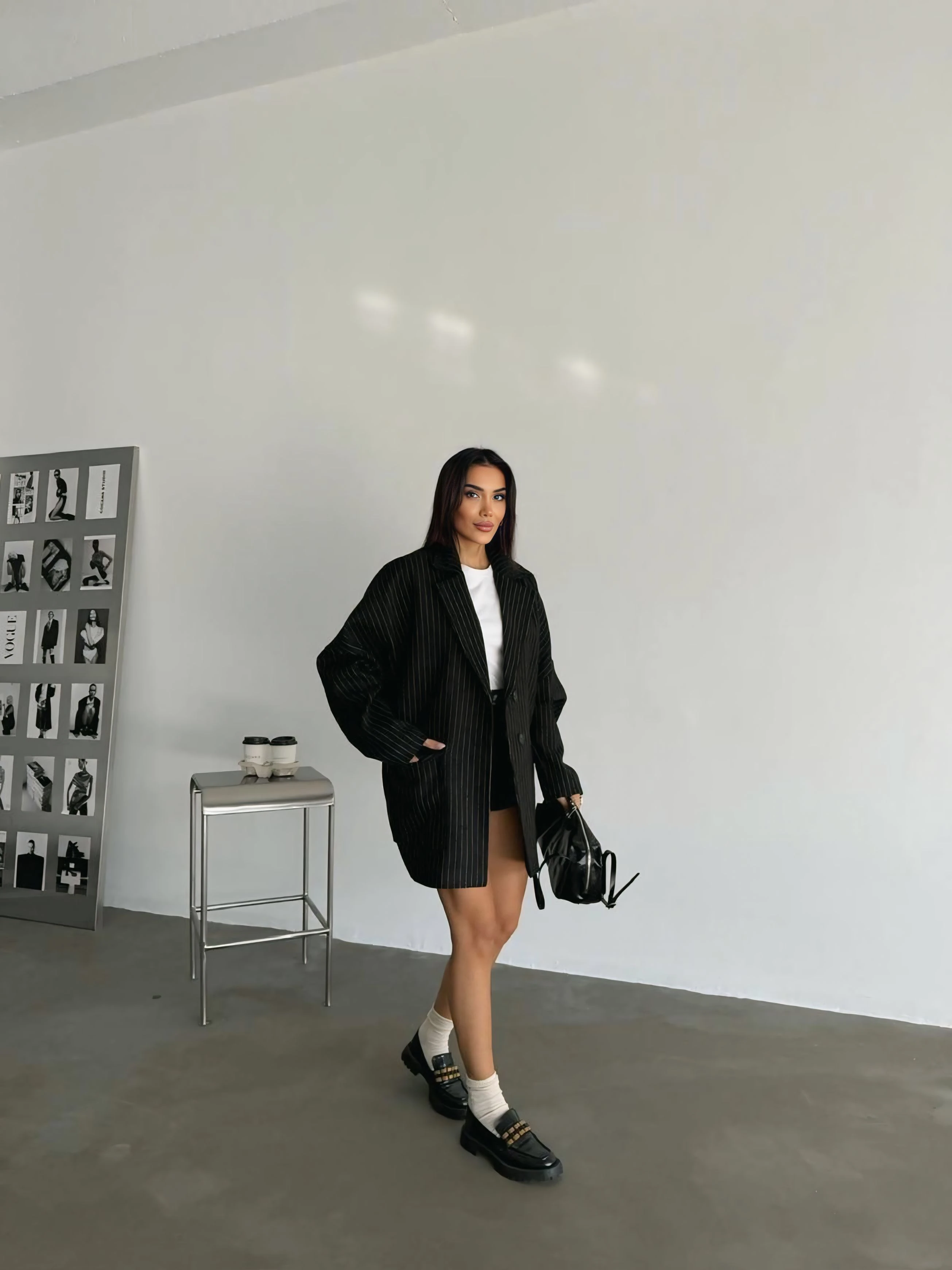 Oversize kaşe ceket