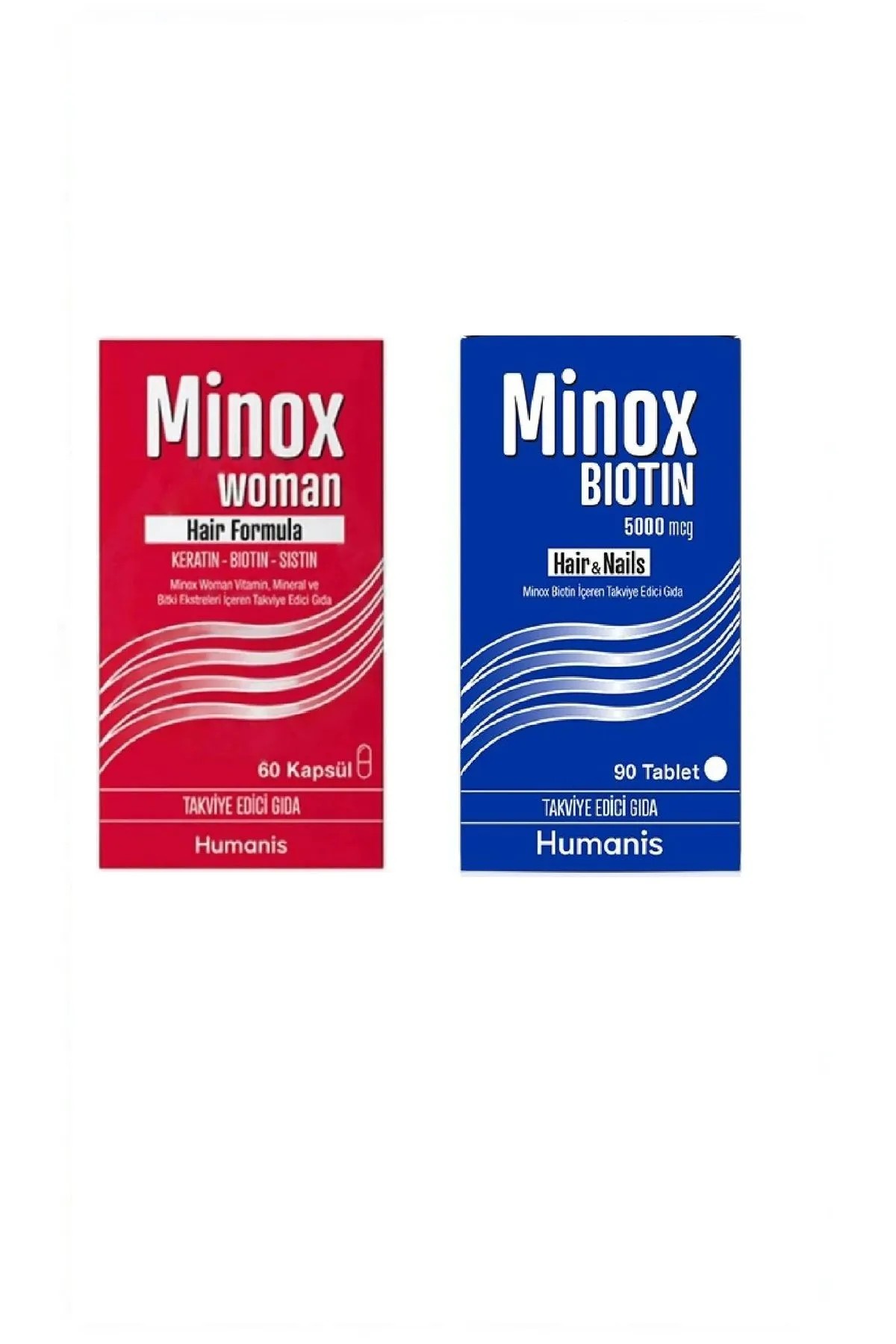 Humanis Minox Biotin 90 Tablet Ve Woman 60 Kapsül 2li Paket