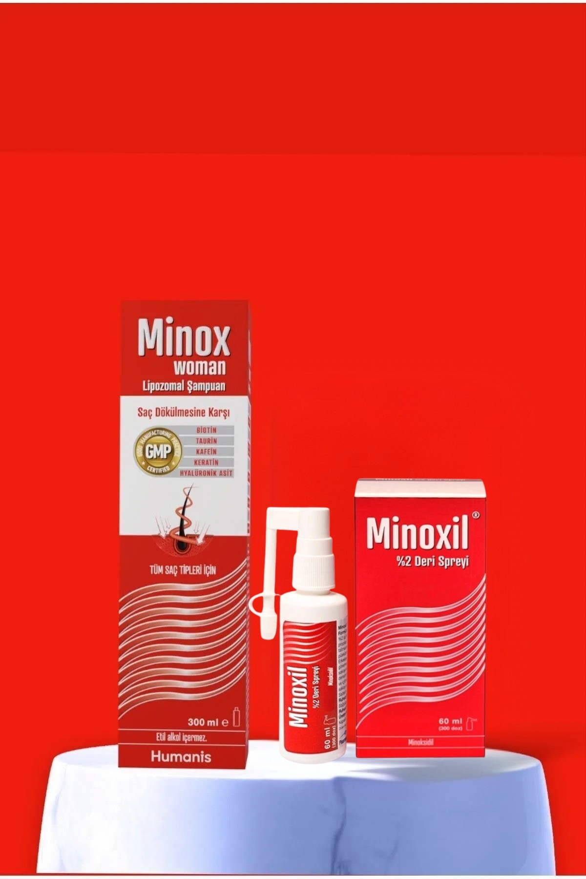 Minoxil Forte %2 Deri Sprey ve Minox Woman Şampuan