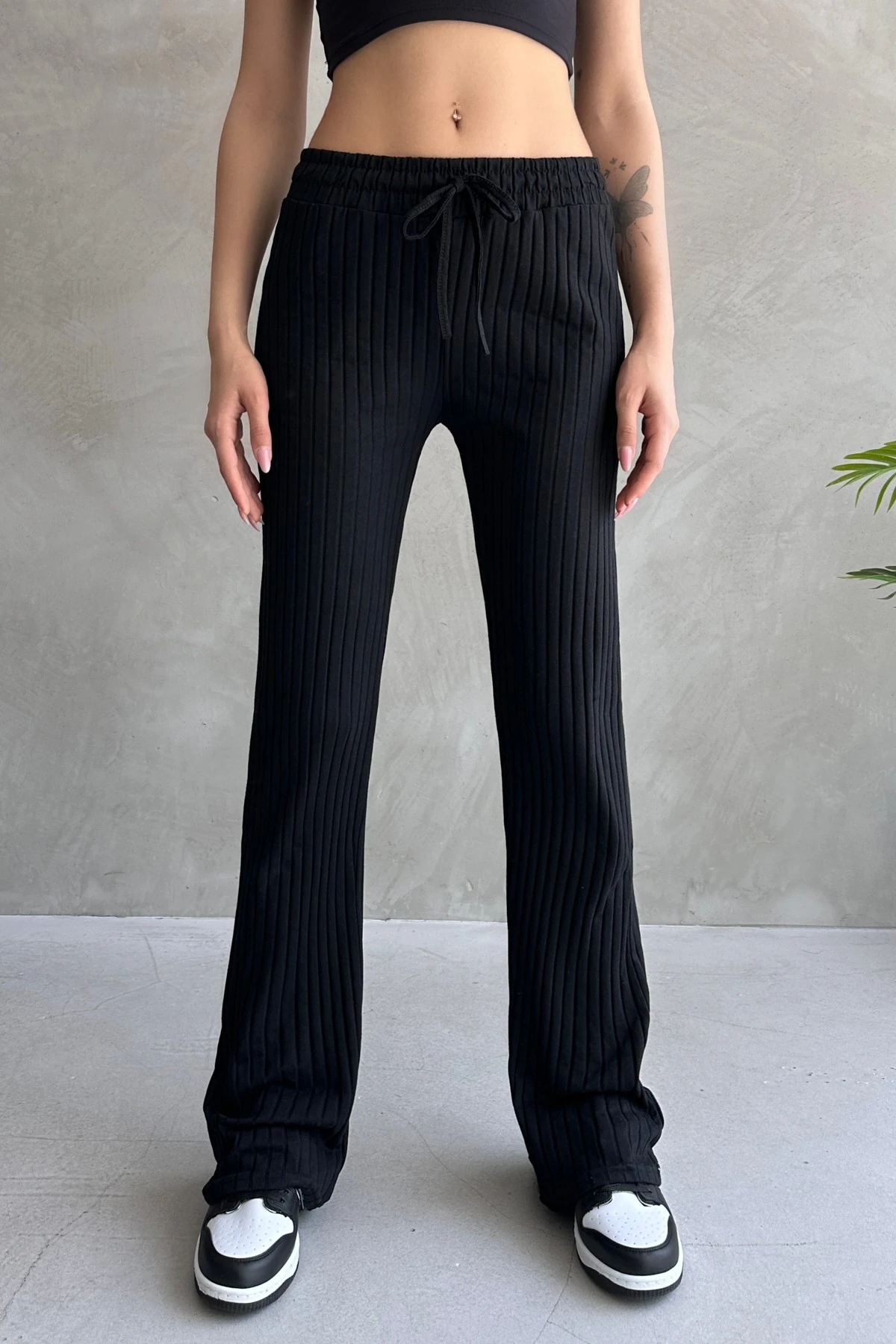 PALAZZO SALAŞ DÖKÜMLÜ FİTİLLİ PANTOLON