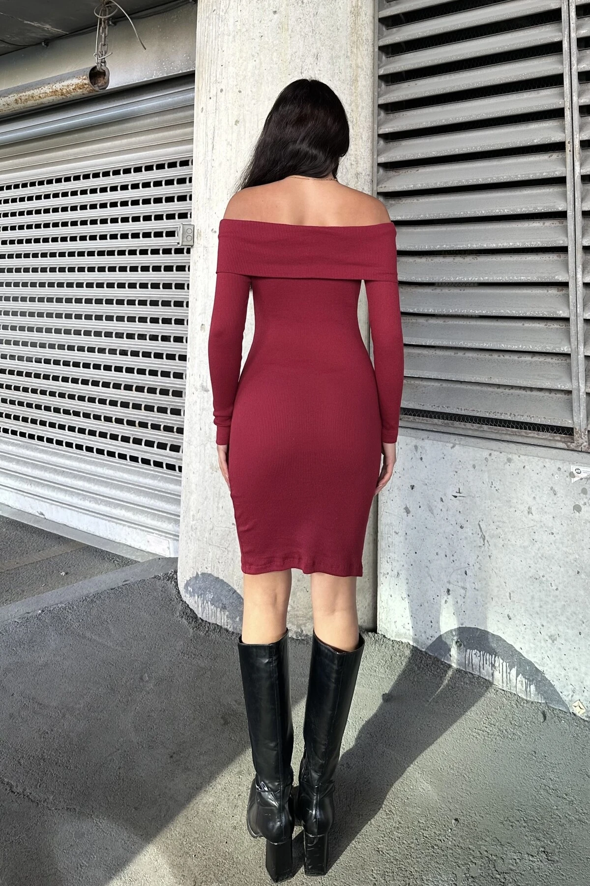 KAŞKORSE MADONNA YAKA ELBİSE