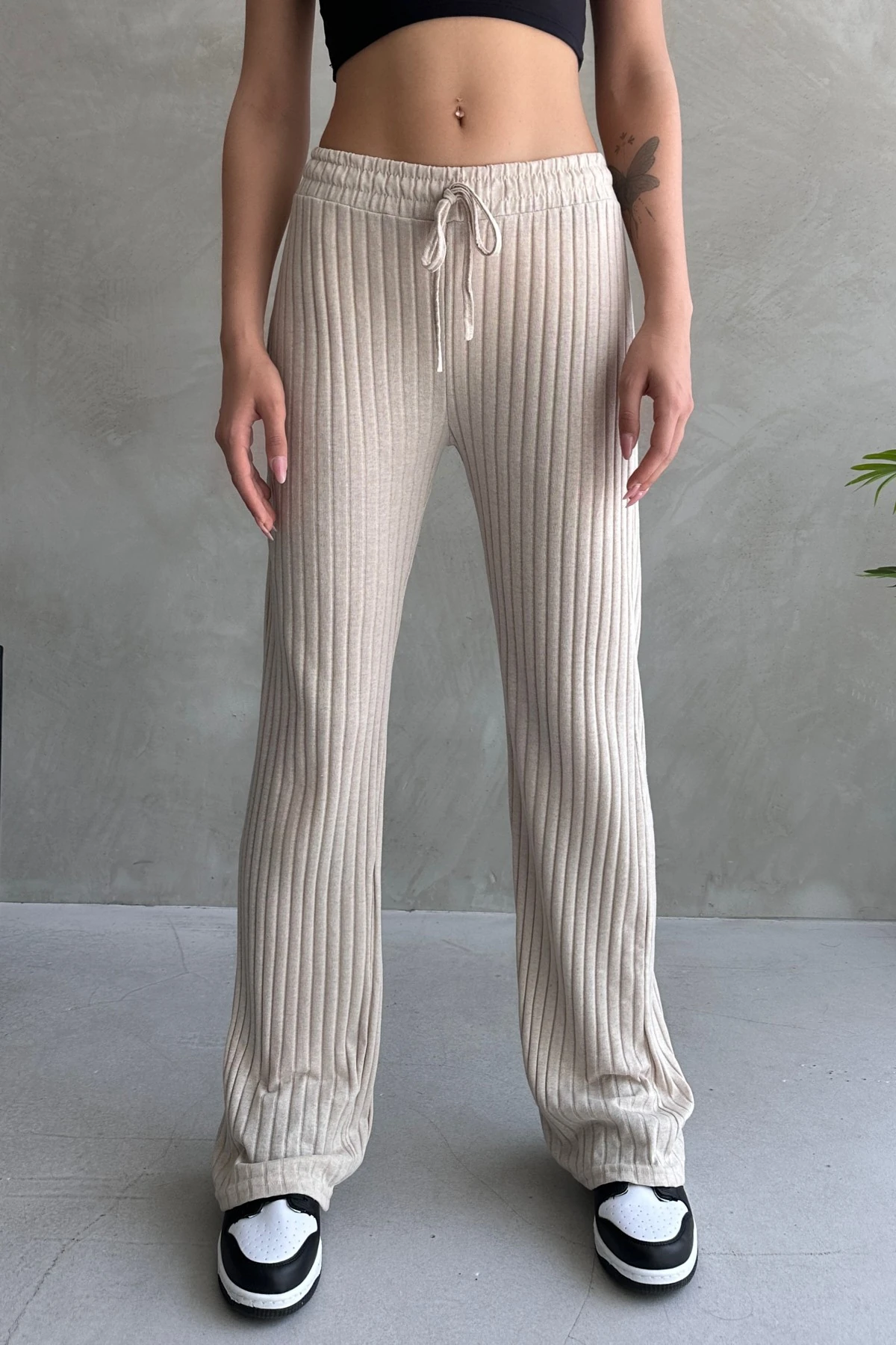 PALAZZO SALAŞ DÖKÜMLÜ FİTİLLİ PANTOLON