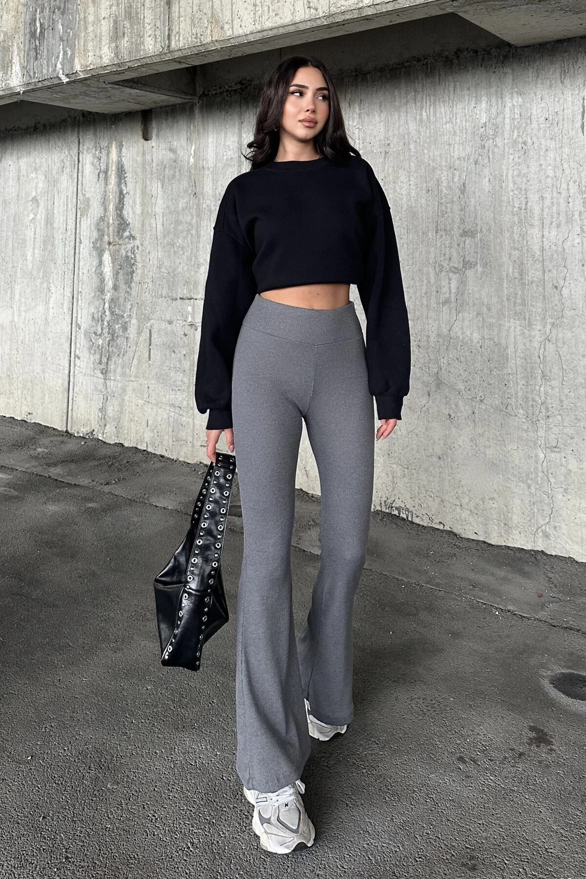 İSPANYOL PAÇA YÜKSEK BEL KAŞKORSE PANTOLON