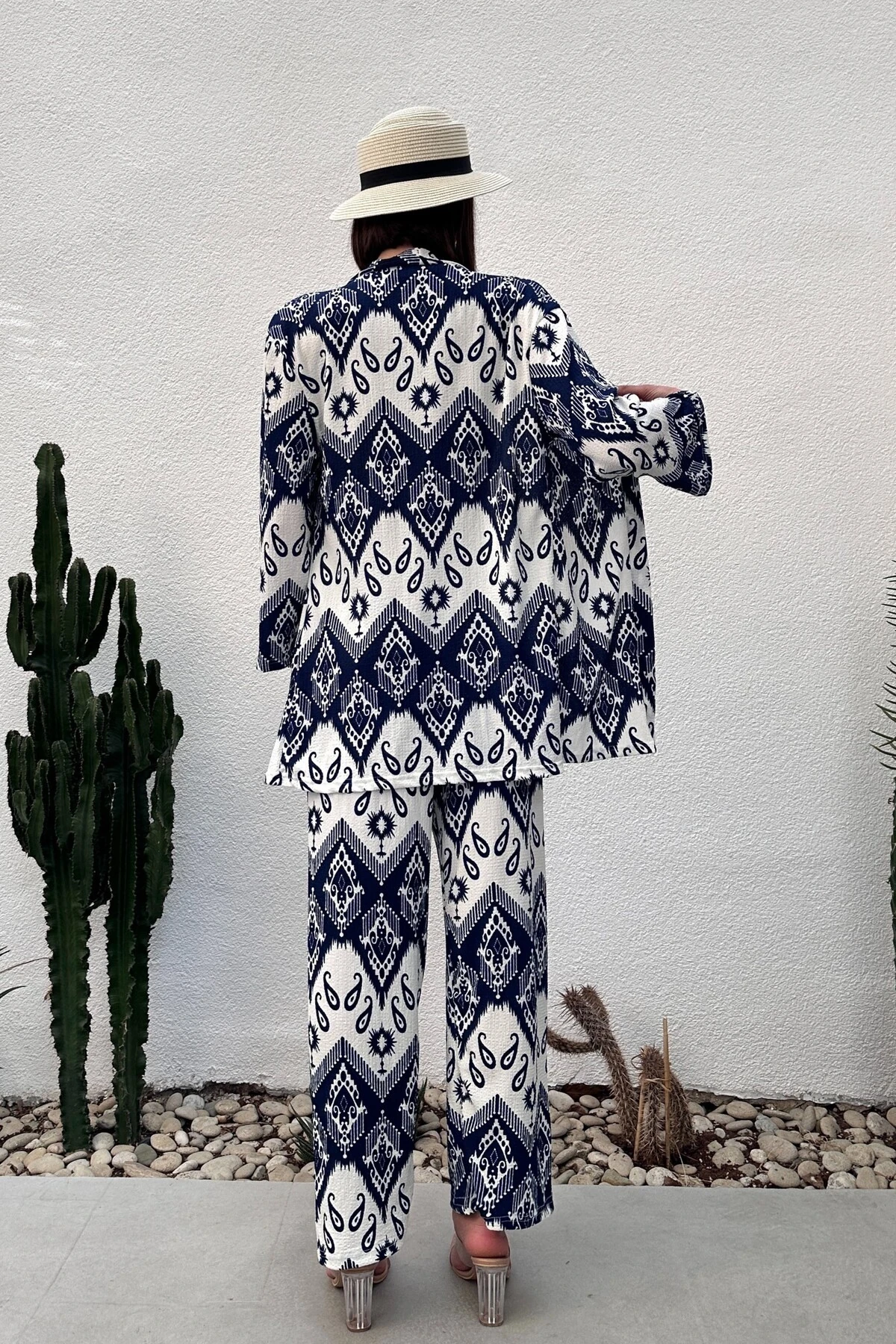 DESENLİ BÜRÜMCÜK KİMONO TAKIM