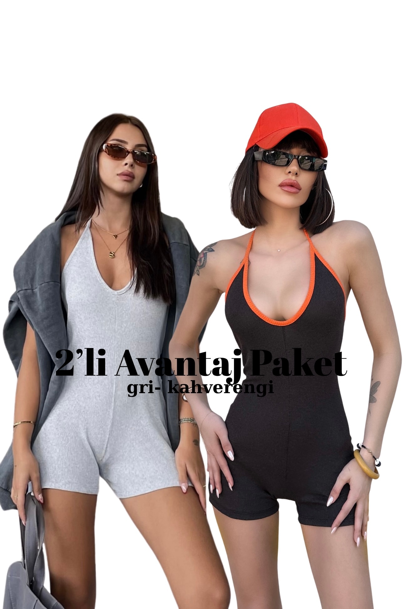 2' li AVANTAJ PAKET İP ASKILI BOYUNDAN BAĞLAMALI TULUM