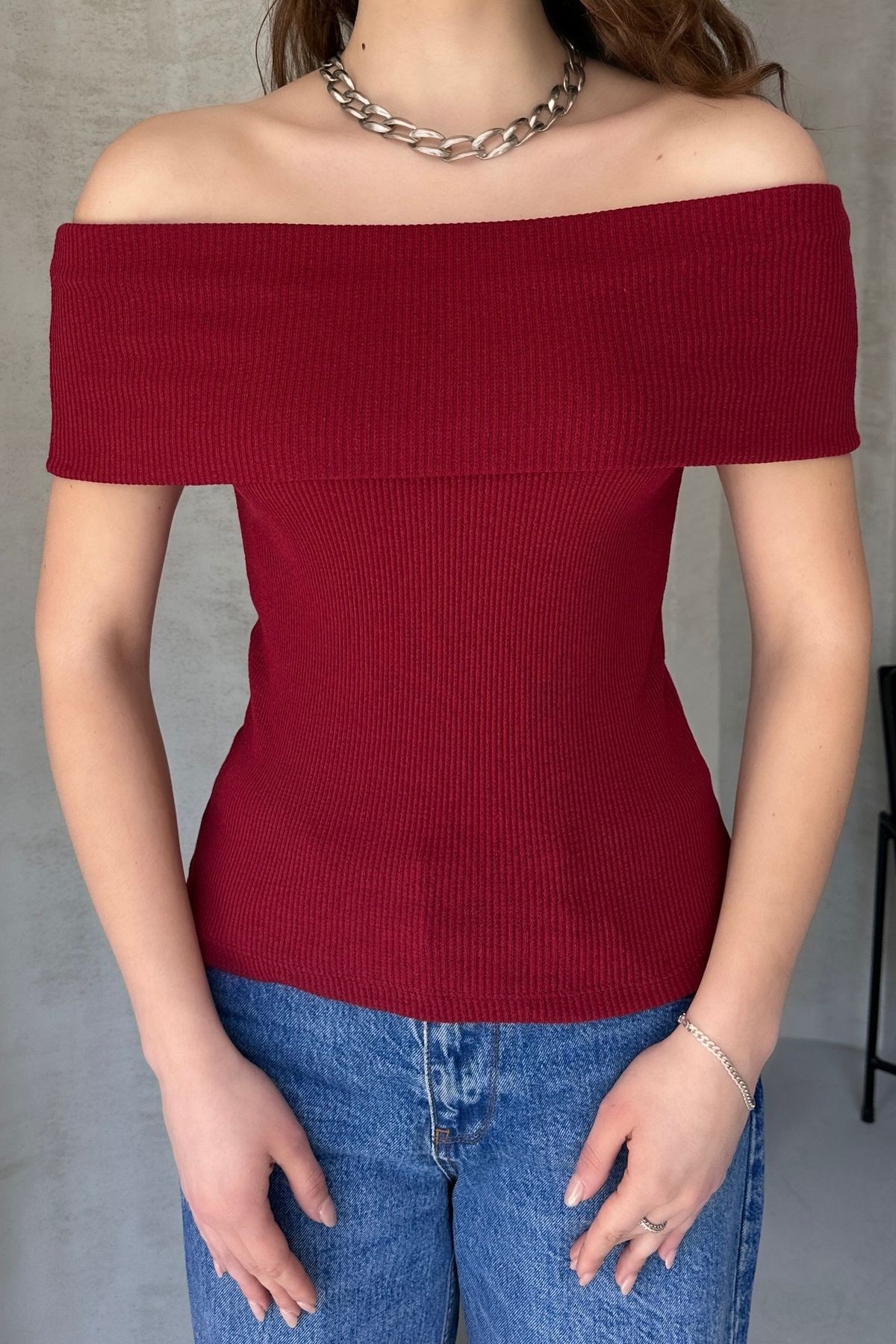 3' lü PAKET MADONNA YAKA KOLSUZ KAŞKORSE BLUZ