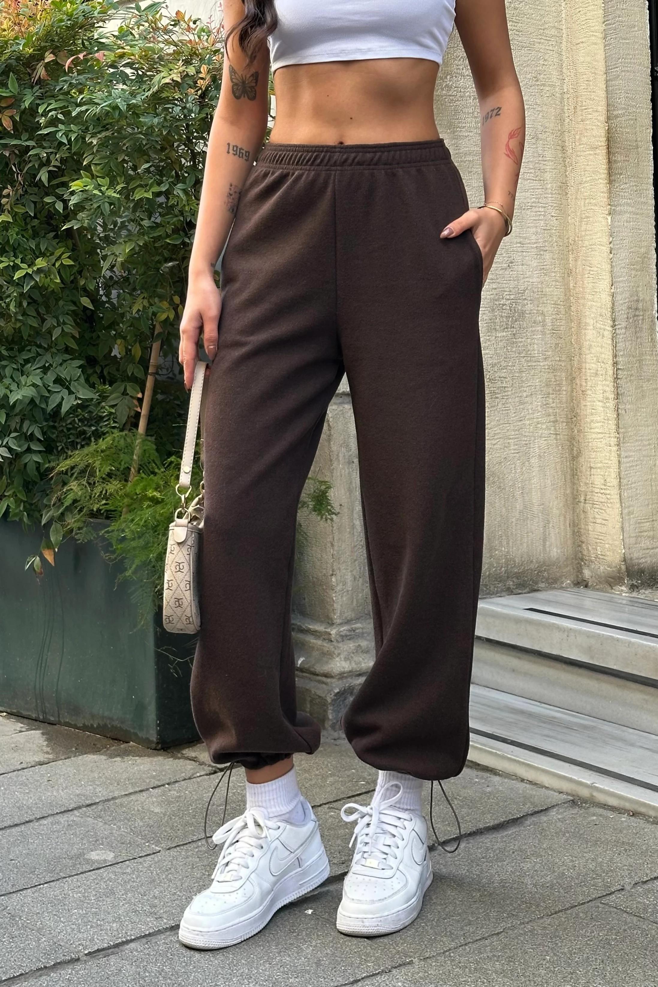 Beli Lastikli Jogger Paçası Ayarlanabilir Pantolon