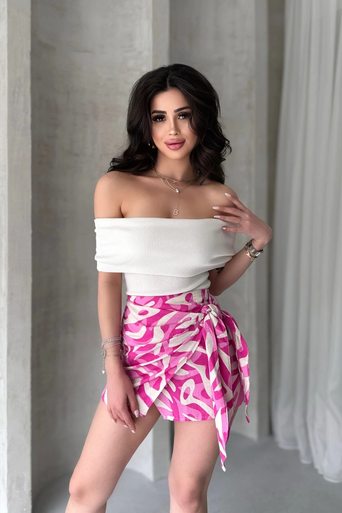 MADONNA YAKA KOLSUZ KAŞKORSE BLUZ - ekru