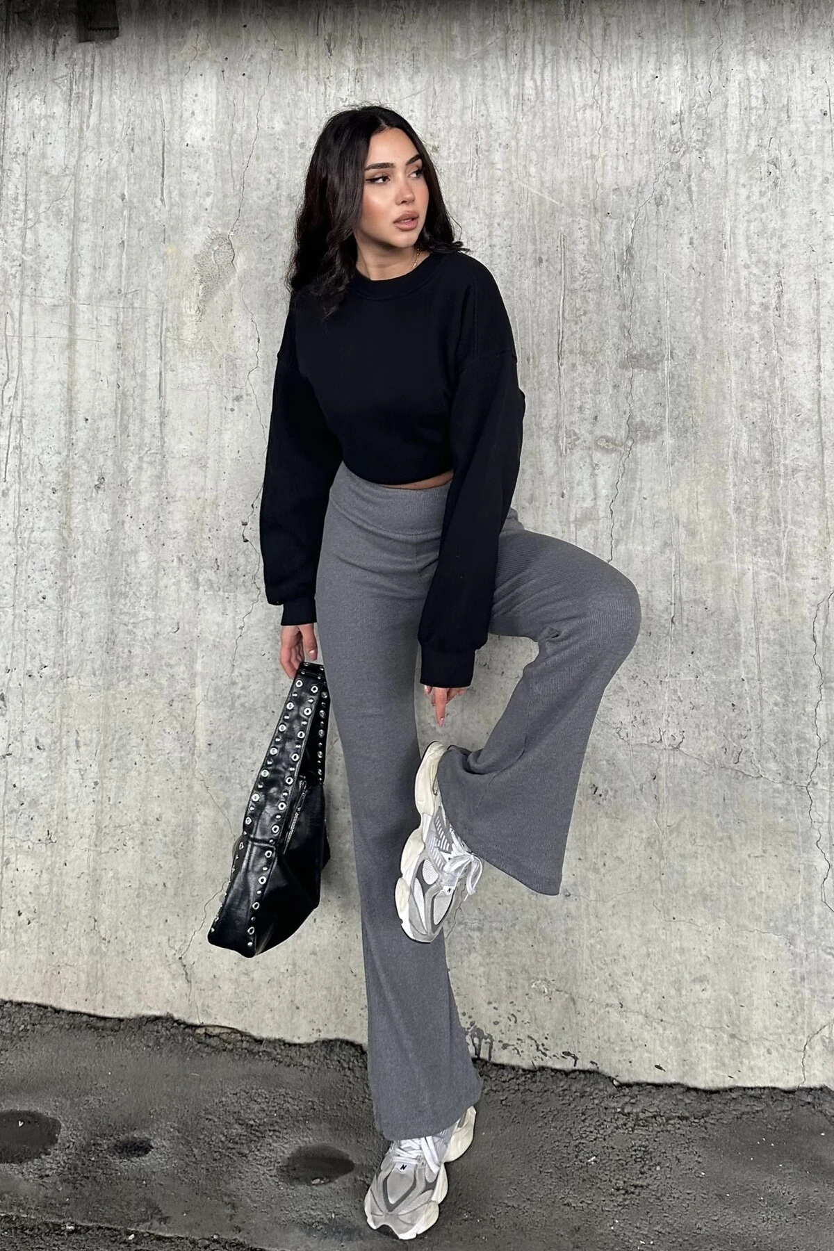 İSPANYOL PAÇA YÜKSEK BEL KAŞKORSE PANTOLON