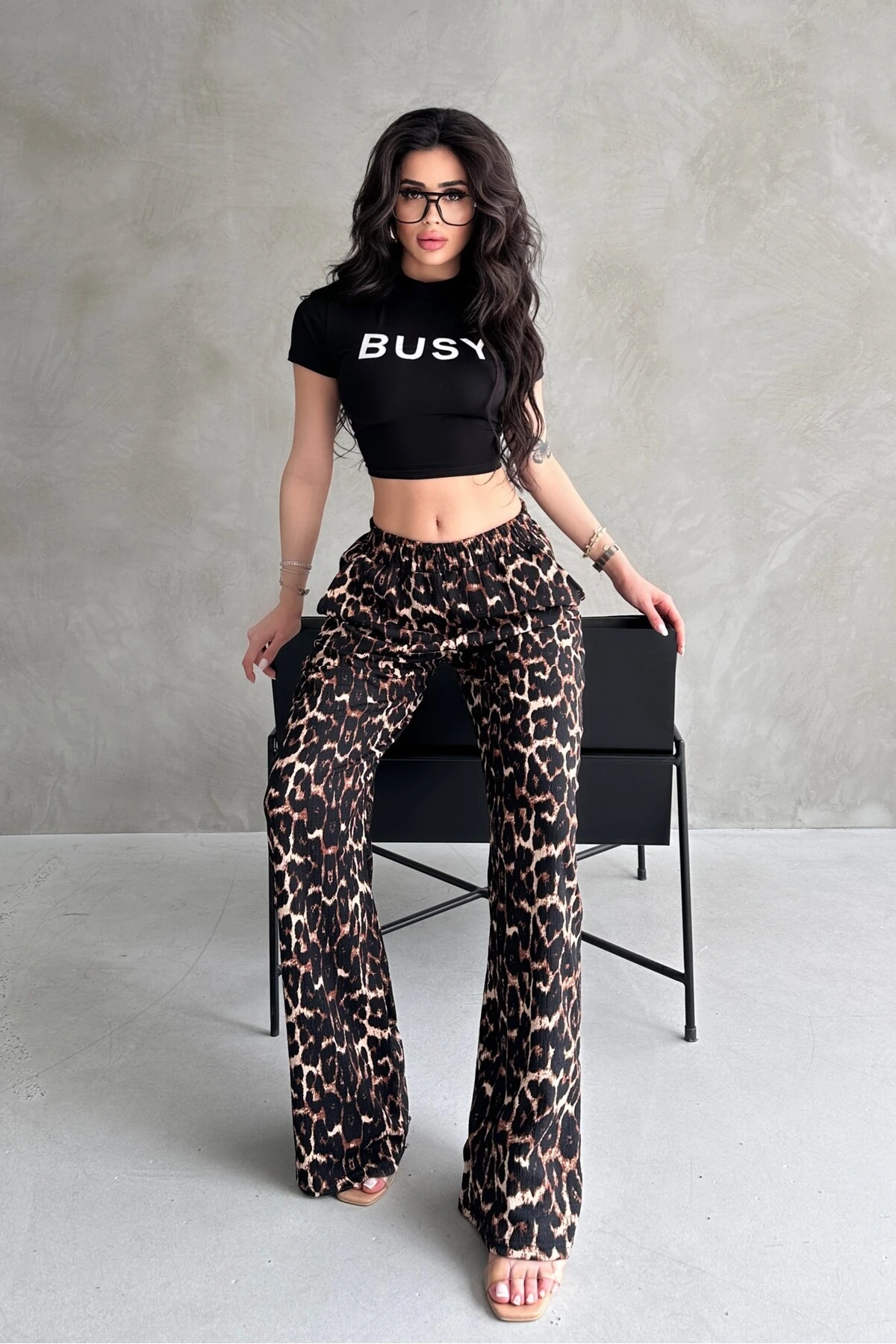 BELİ LASTİKLİ, CEPLİ, BÜRÜMCÜK PALAZZO PANTOLON