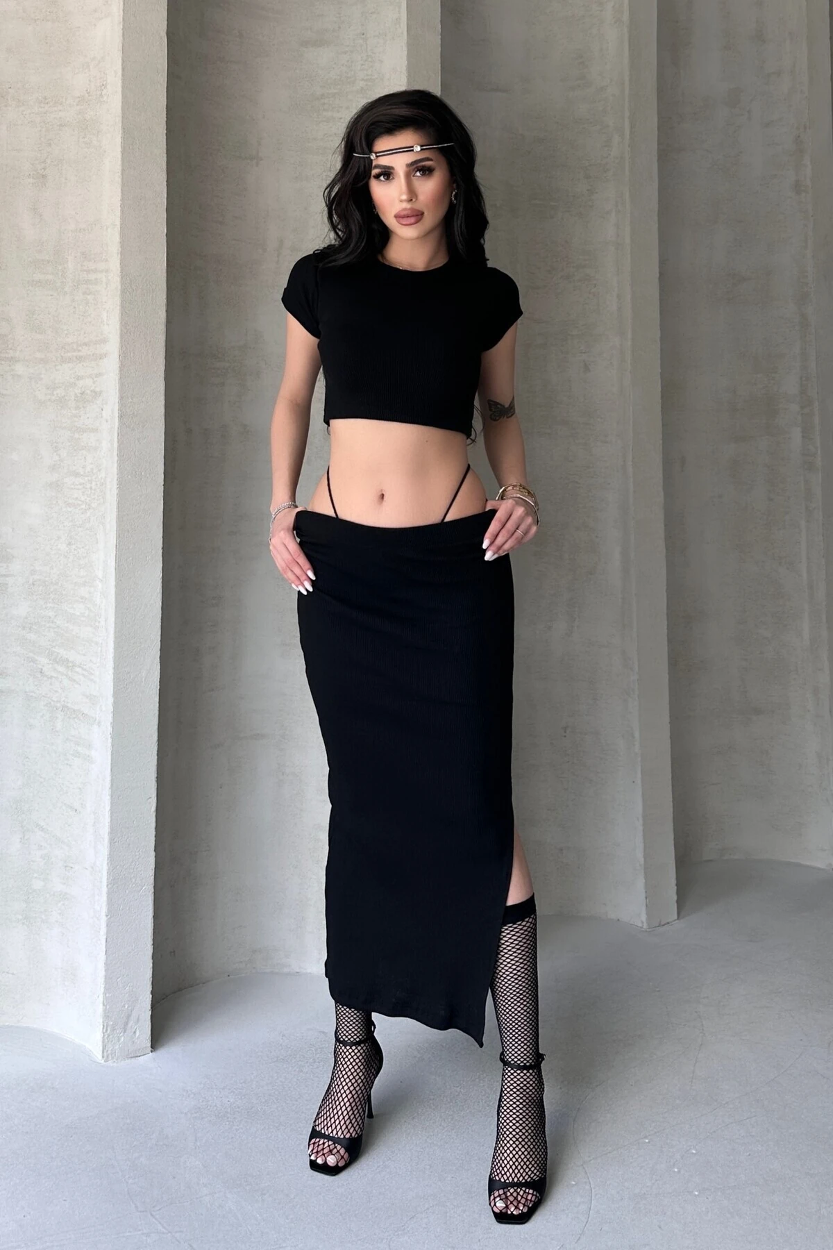 ETEKLİ KAŞKORSE TAKIM - siyah