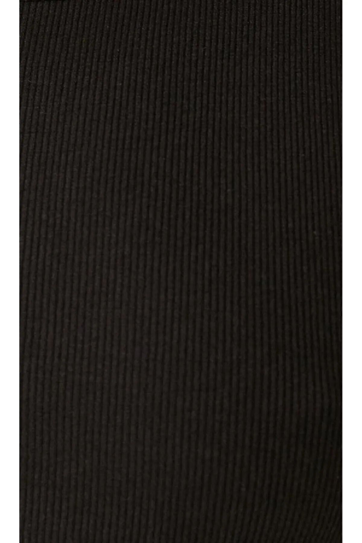 Kadın 2'li Paket Fitilli Halter Yaka Örme Atlet T-Shirt