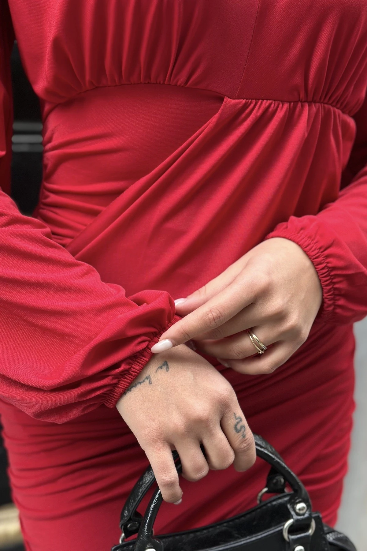 NAİROBİ UZUN KOL SANDY ELBİSE