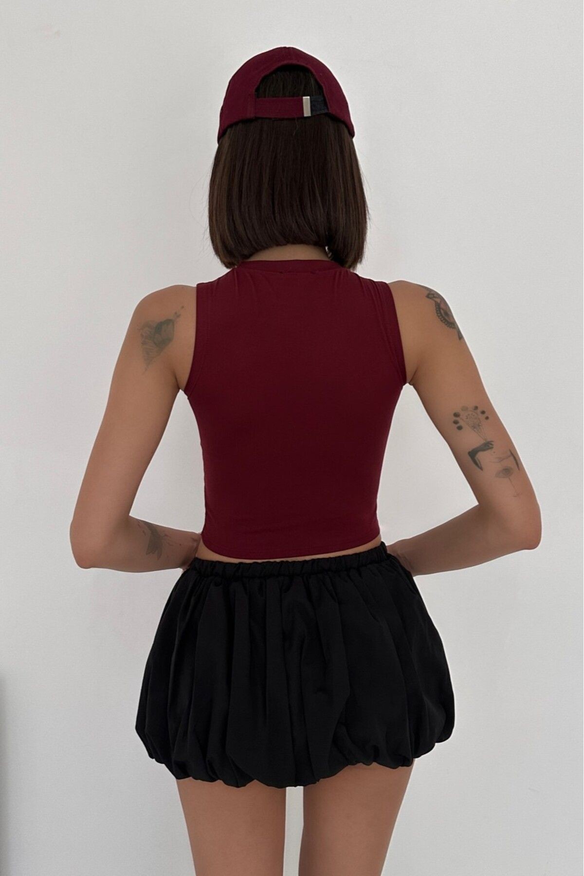 MODAL KUMAŞ BİSİKLET YAKA KOLSUZ BODY