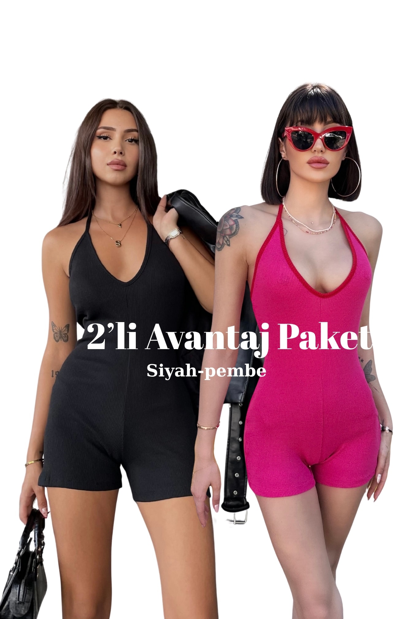 2' li AVANTAJ PAKET İP ASKILI BOYUNDAN BAĞLAMALI TULUM