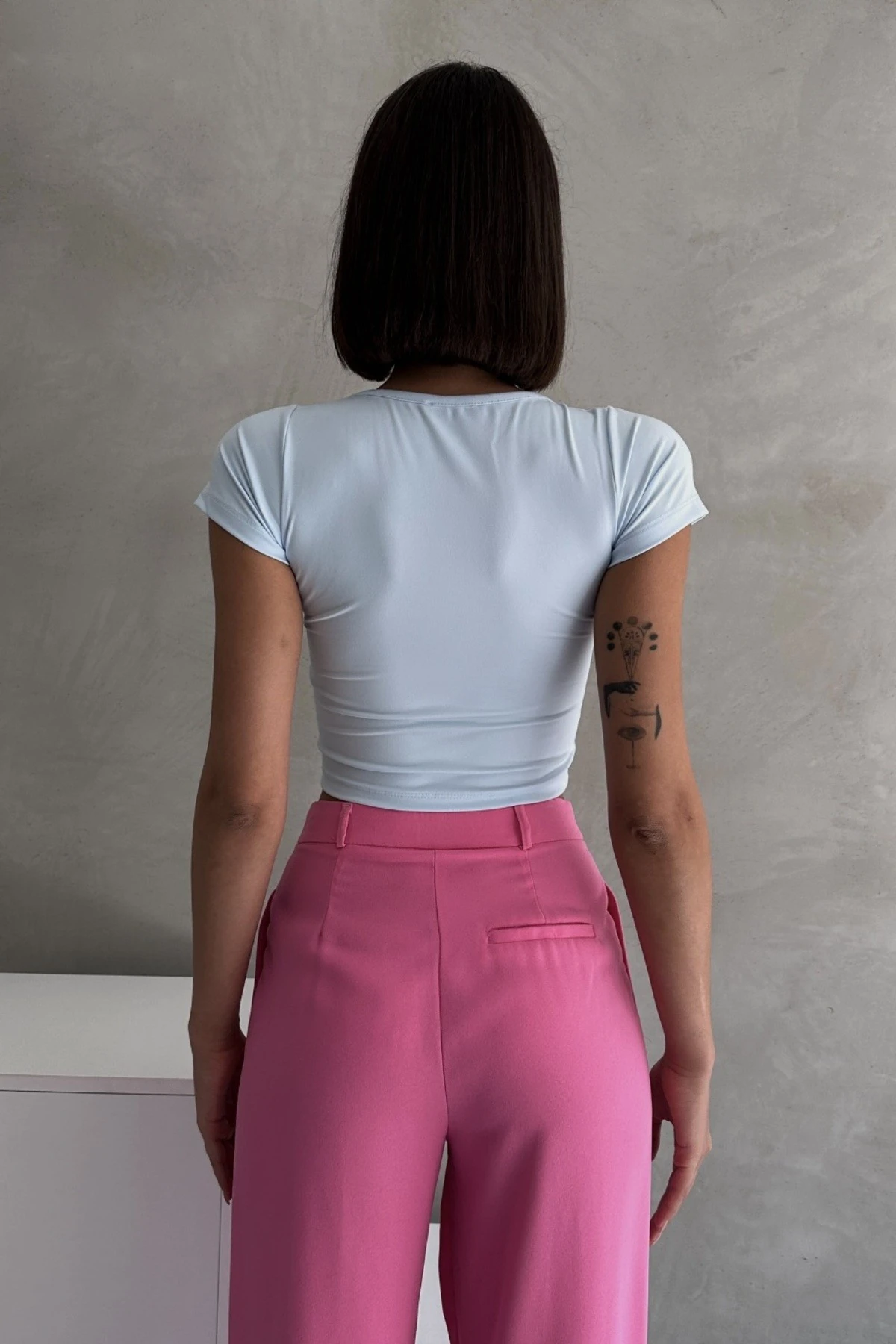 MODAL KUMAŞ OVAL YAKA YARIM KOL BODY