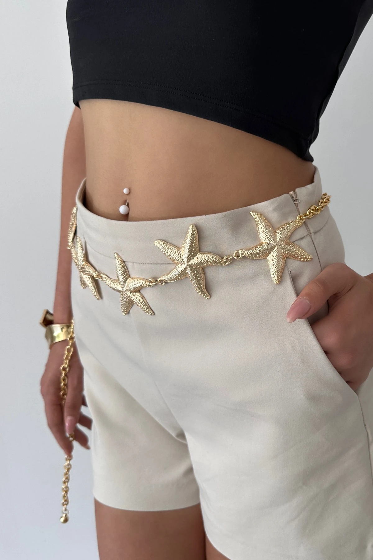 Deniz Yıldızlı Tasarım Zincir Kemer