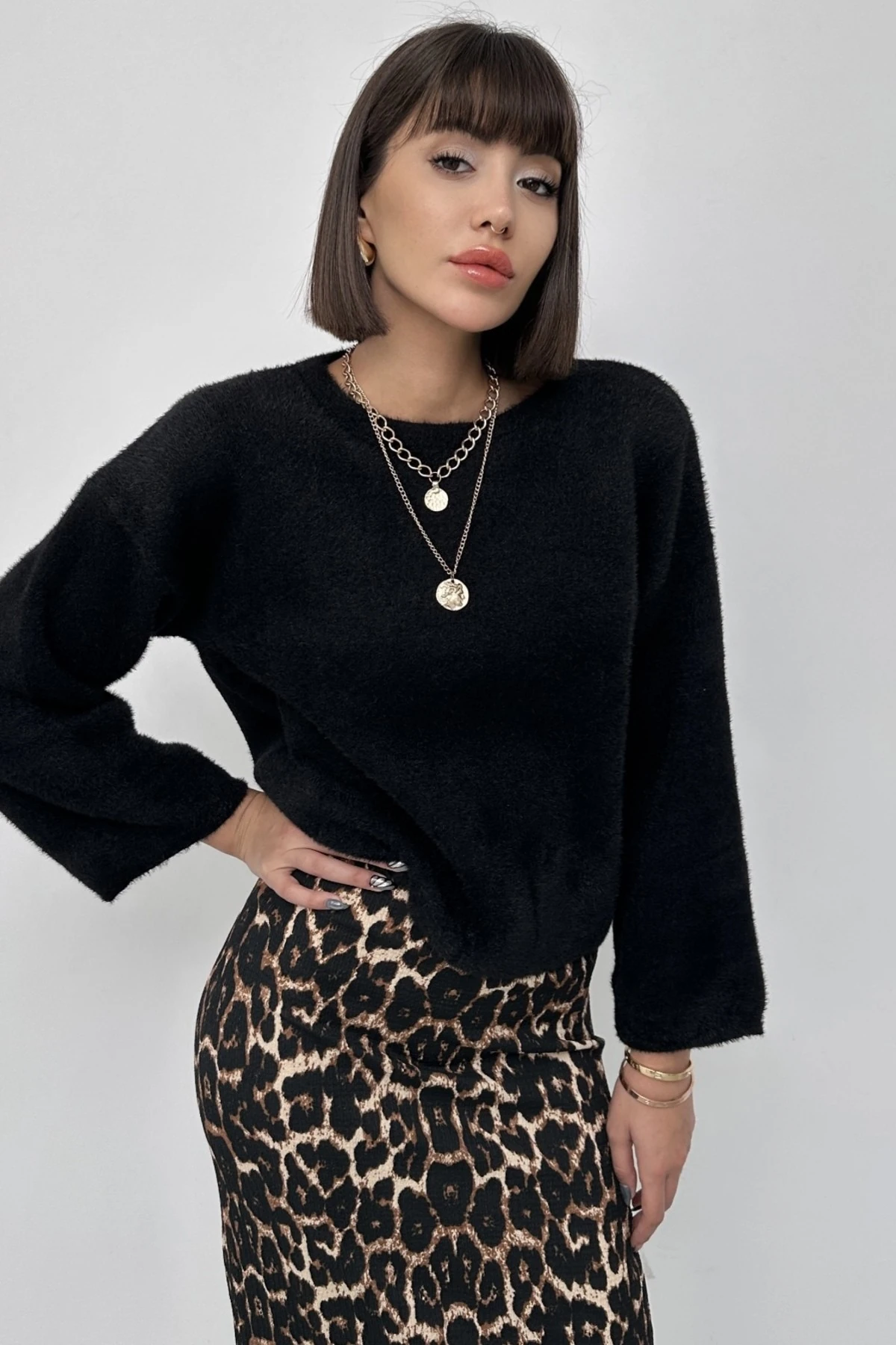 AFRODİT TRİKO KAZAK BÜRÜMCÜK ETEK TAKIM