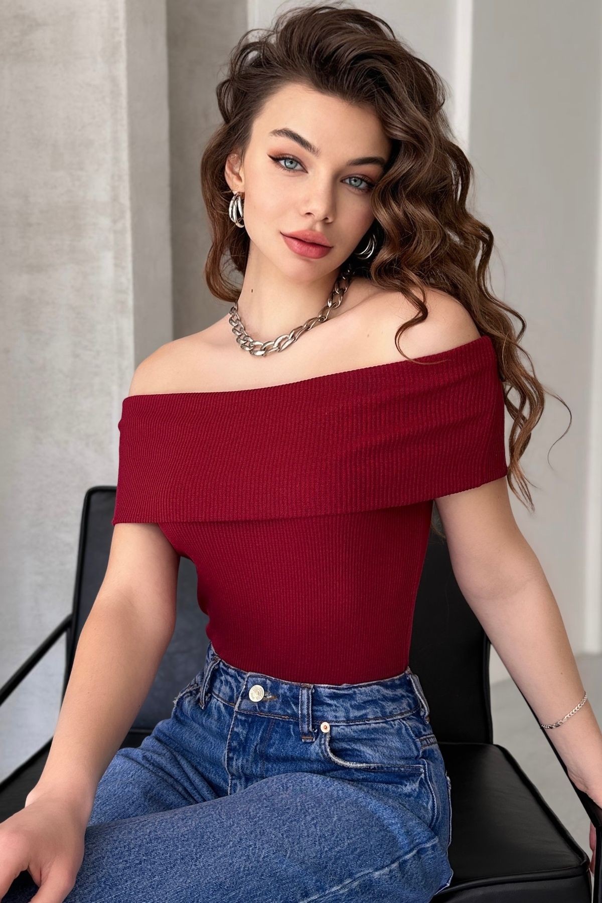 3' lü PAKET MADONNA YAKA KOLSUZ KAŞKORSE BLUZ