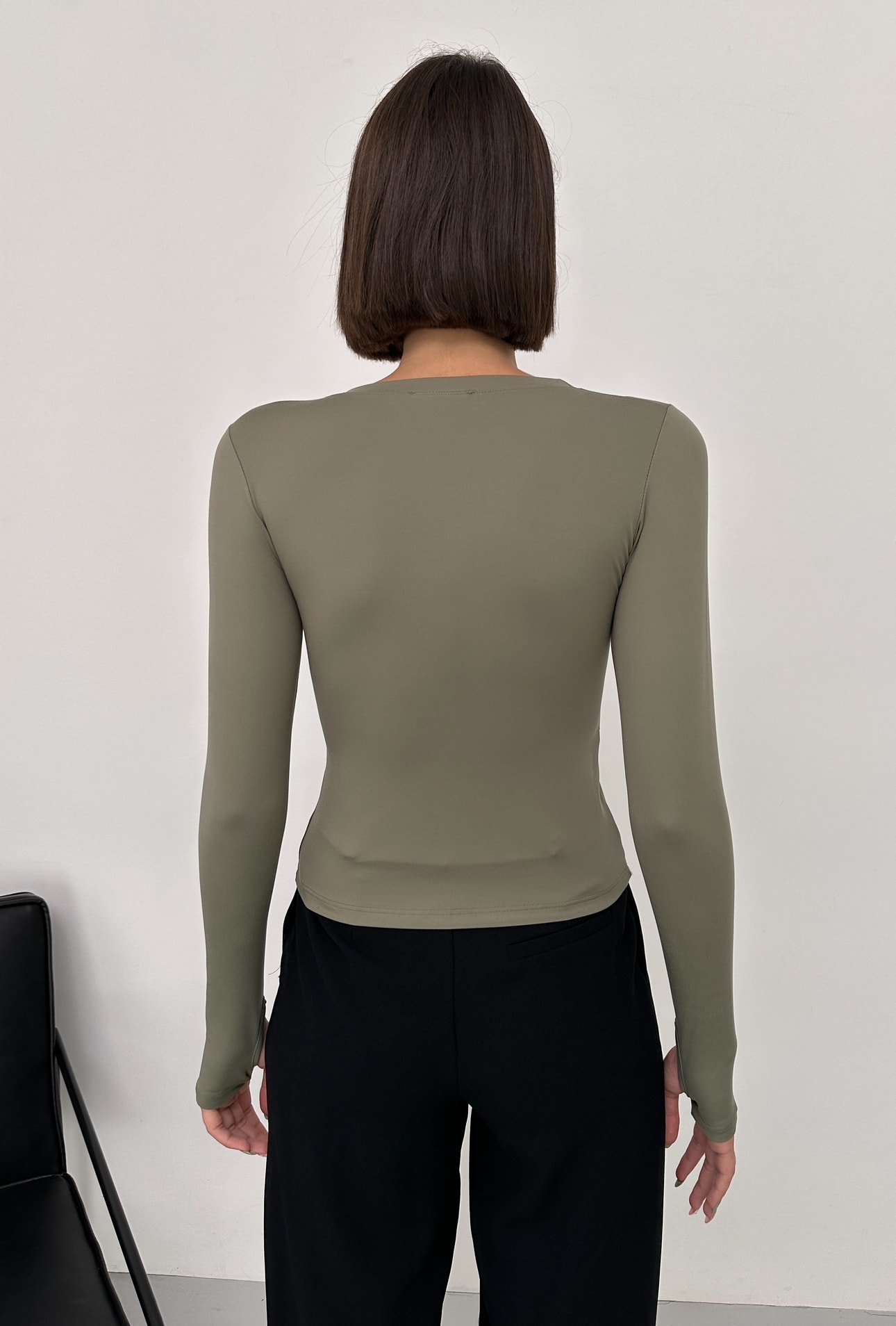 MODAL KUMAŞ PARMAK GEÇİRMELİ UZUN KOL BODY