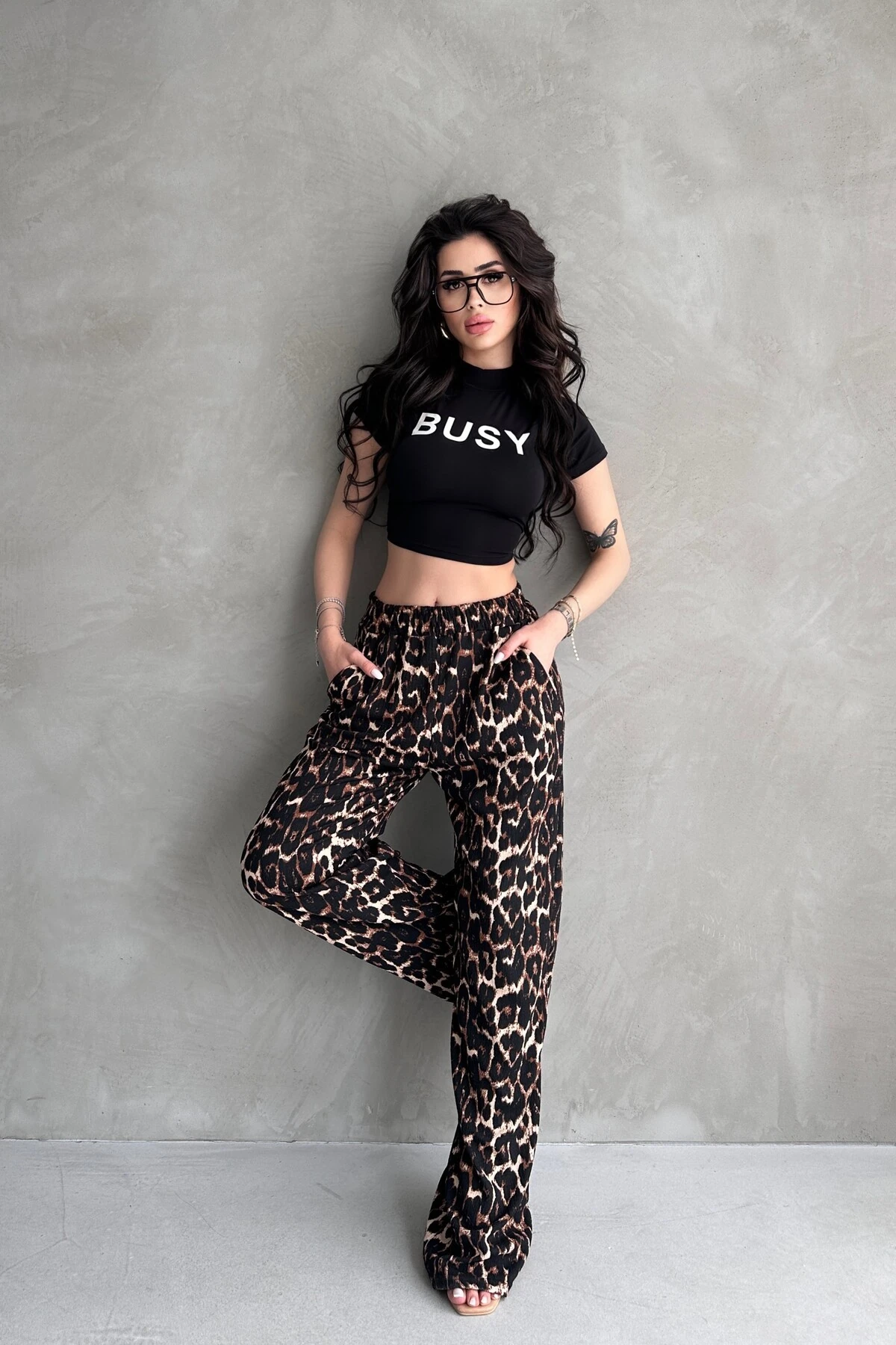 BELİ LASTİKLİ, CEPLİ, BÜRÜMCÜK PALAZZO PANTOLON