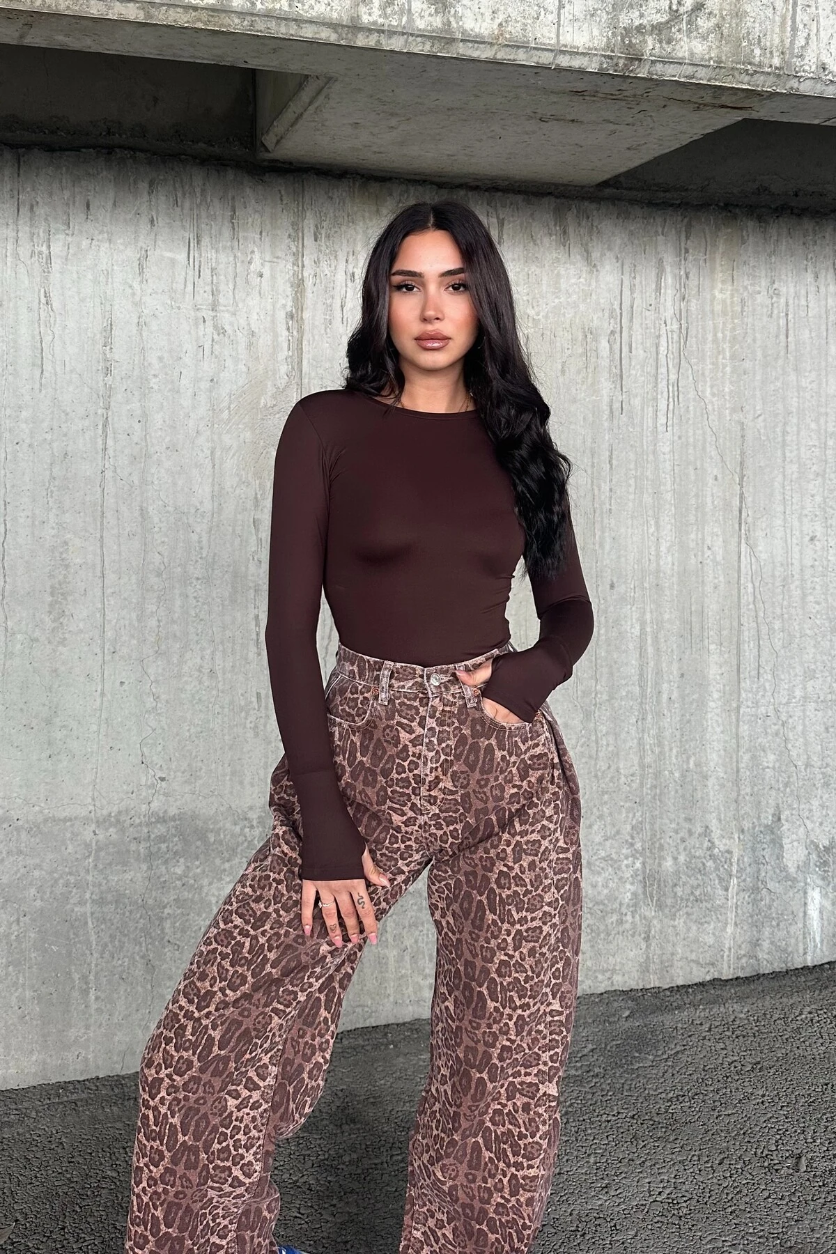 Modal Kumaş Parmak Geçirmeli Uzun Kol Body