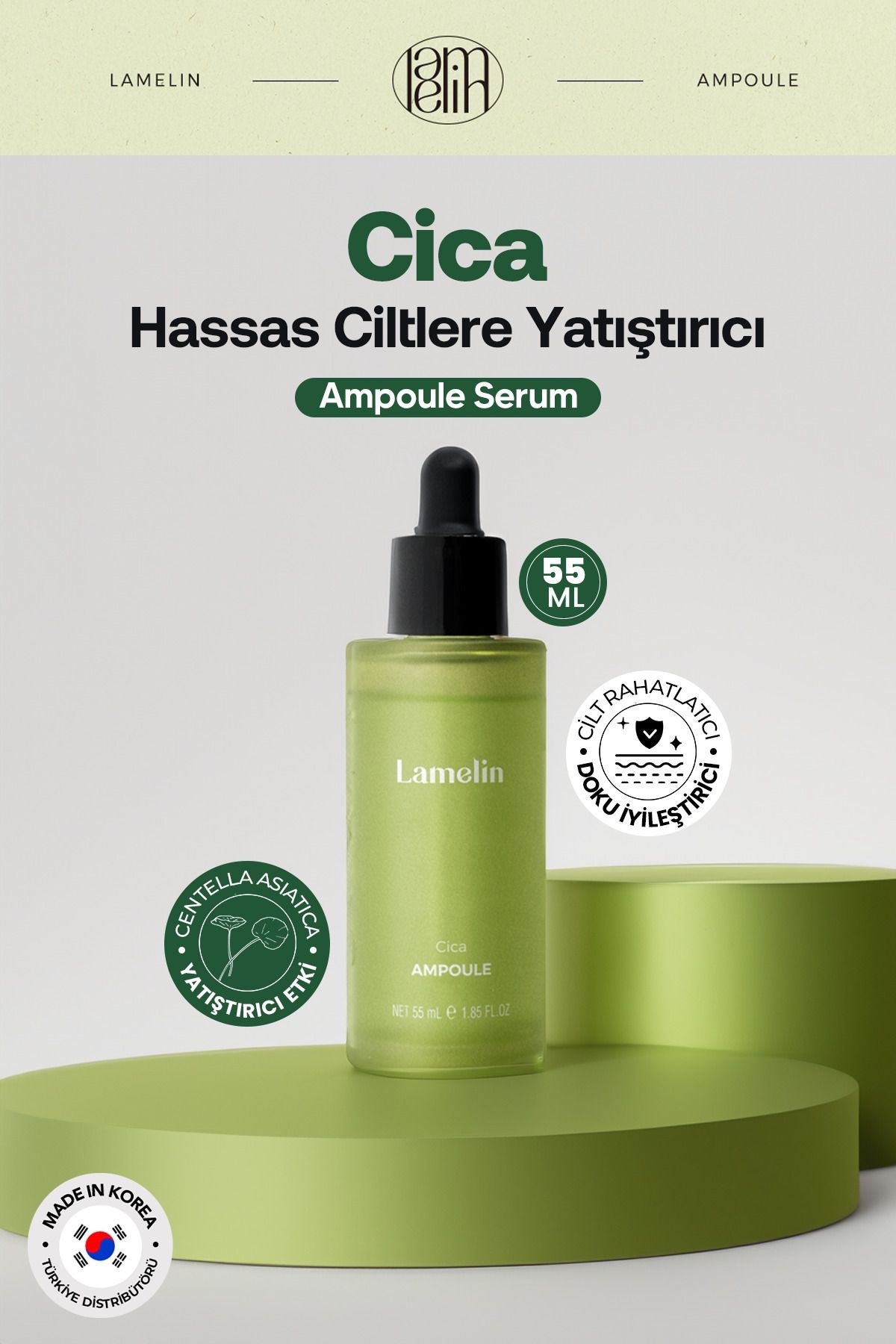 Centella Asiatica İçeren Yatıştırıcı ve Onarıcı Bakım Serumu Lamelin Cica Ampoule