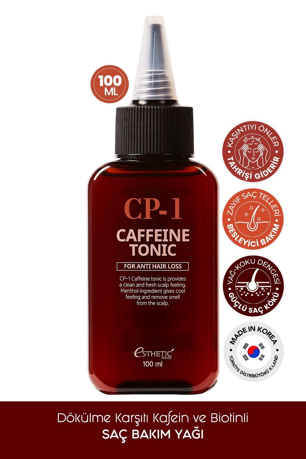 CP-1 Dökülme Karşıtı Kafein ve Biotin İçeren Saç Bakım Toniği Caffeine Tonic 100ml