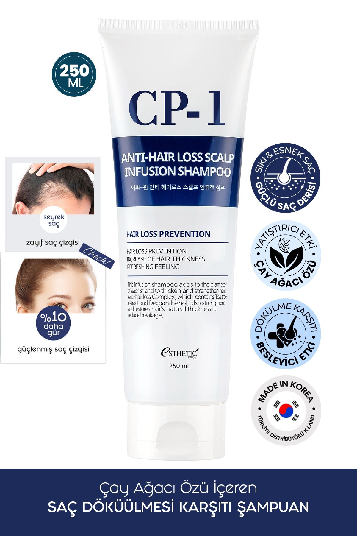 CP-1 Saçlara Hacim ve Parlaklık Kazandıran Dökülme Karşıtı Şampuan Anti-Hair Loss Scalp 250ml