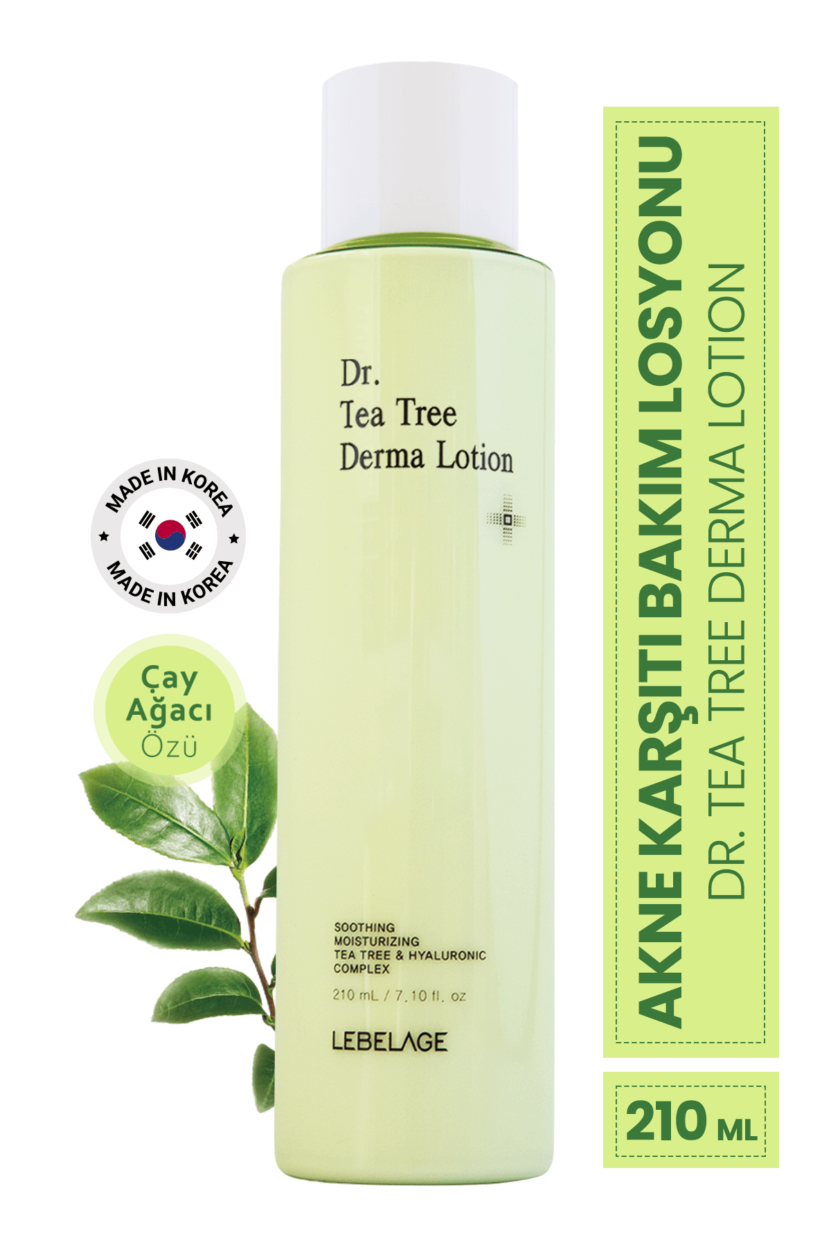 Çay Ağacı ile Akne Karşıtı Yüz Bakım Losyonu Lebelage Dr Tea Tree Derma Skin Lotion 210 ml