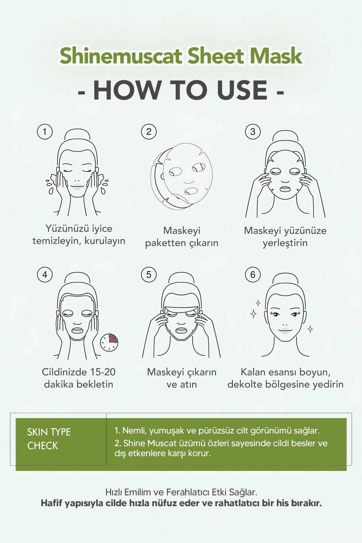 Muskat Üzümü Kağıt Maske Lebelage Fruit Shine Muscat Mask