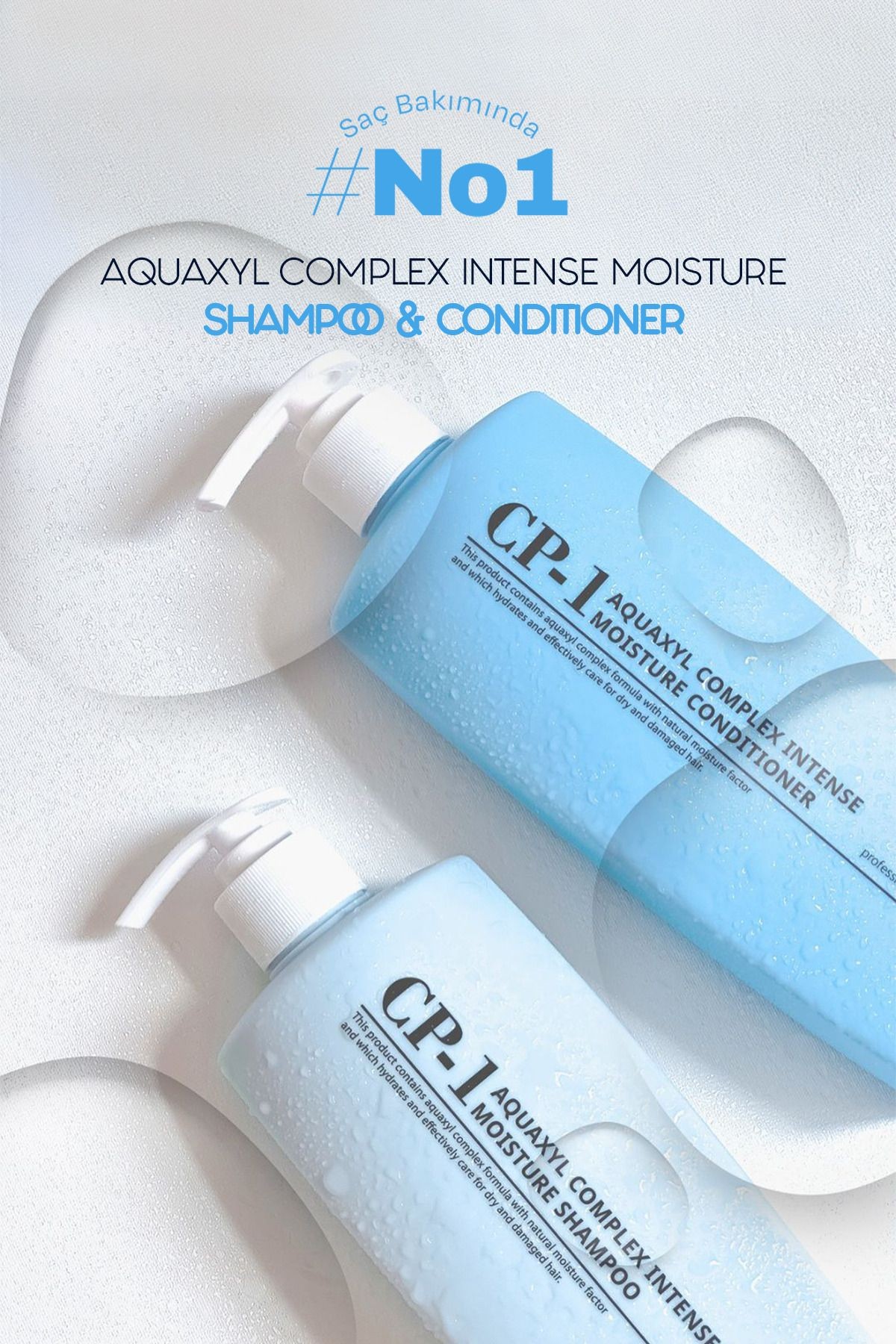 CP-1 Kuru ve Hasarlı Saçlar İçin Yoğun Nemlendirici Şampuan Aquaxyl Complex Intense Shampoo 500ml