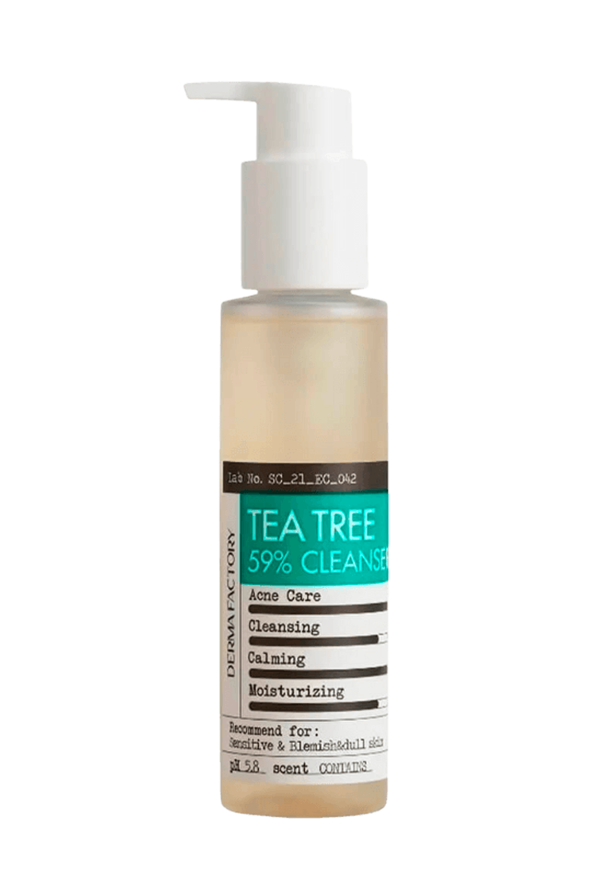 %59 Çay Ağacı İçeren Akneli Ciltlere Özel Temizleme Jeli Derma Factory Tea Tree %59 Cleanser 150ml
