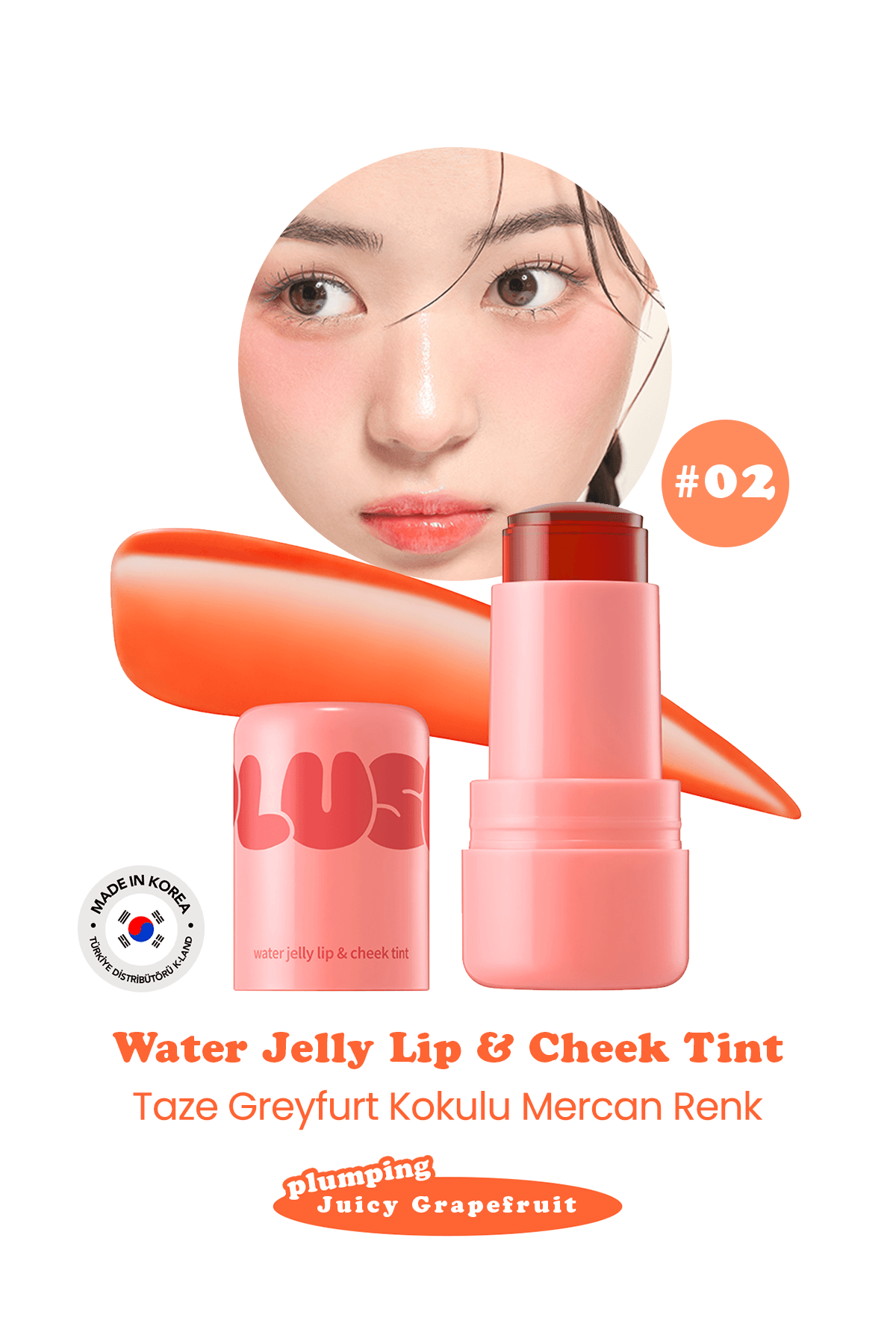 ELENSILIA Plush Jelly Yanak ve Dudak Renklendirici Jel Tint Elensilia PLUSH Blush and Lip