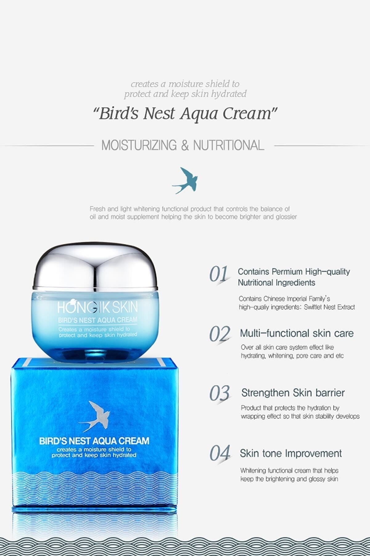 Hongik Skin Bird's Nest Aqua Special Premium Cream ( Gözenek Ve Kırışıklık Karşıtı , Beyazlatıcı )