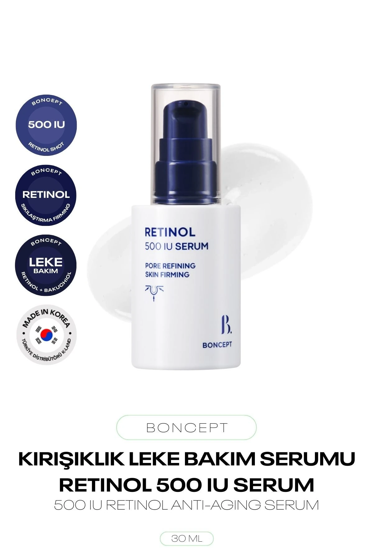 Retinol ve Bakuchiol İçeren Kırışıklık ve Leke Serumu Retinol Shot 500