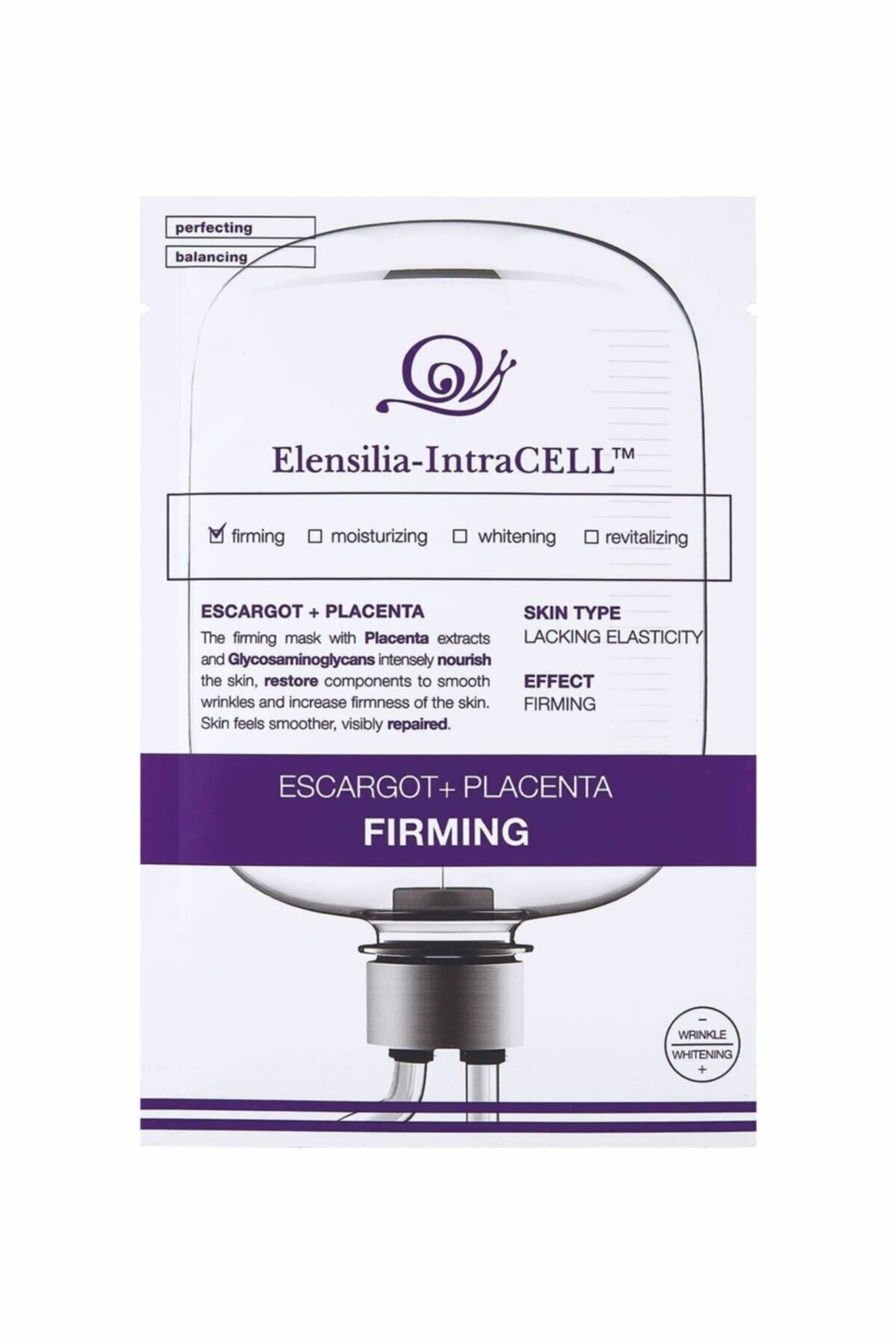 Escargot + Plasenta Sıkılaştırıcı, Aydınlatıcı Yaprak Maske Intracell Placenta Mask