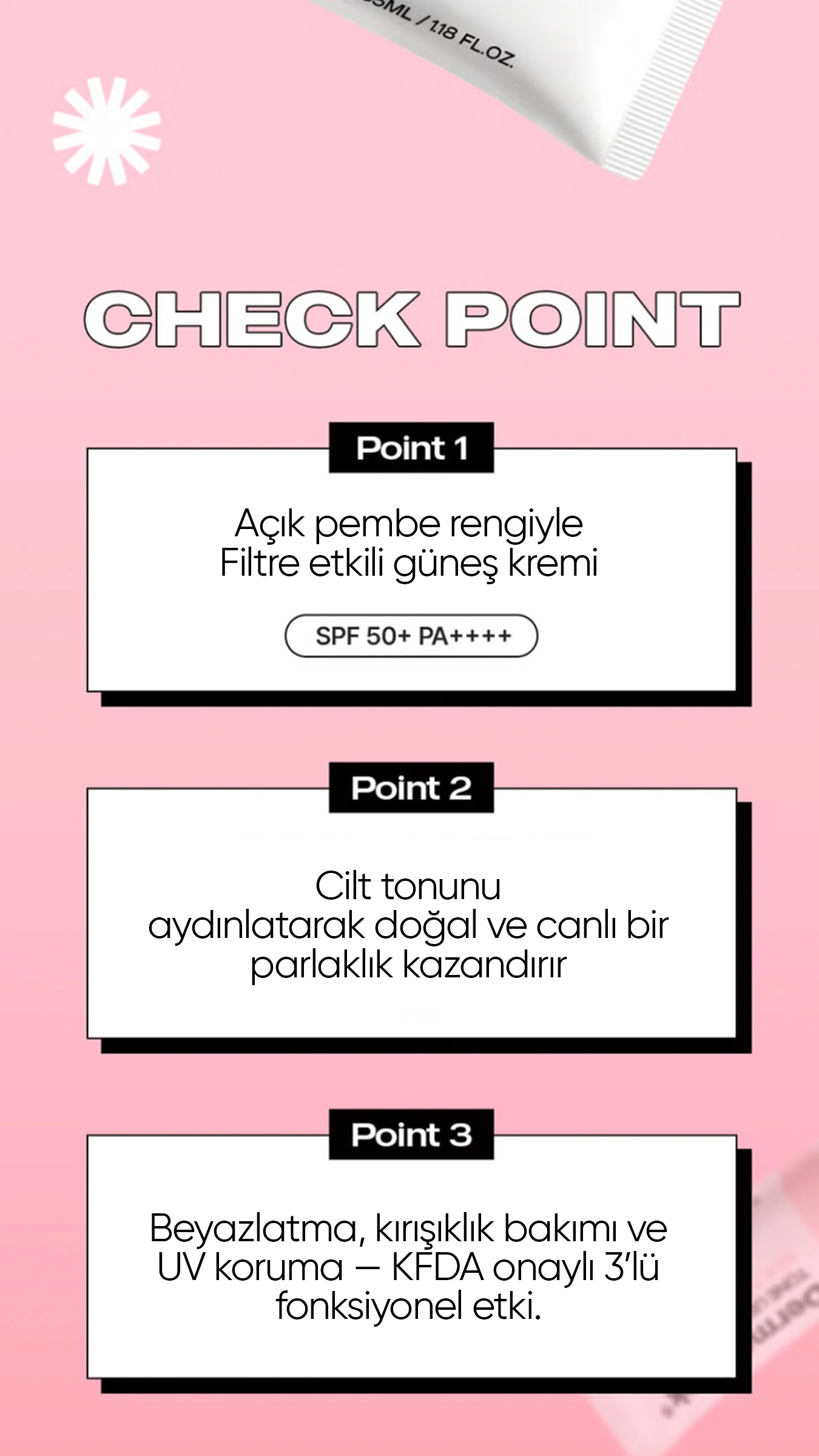 Ton Eşitleyici ve Aydınlatıcı Kore Güneş Kremi Tone Up Sun Cream SPF 50 + PA ++++