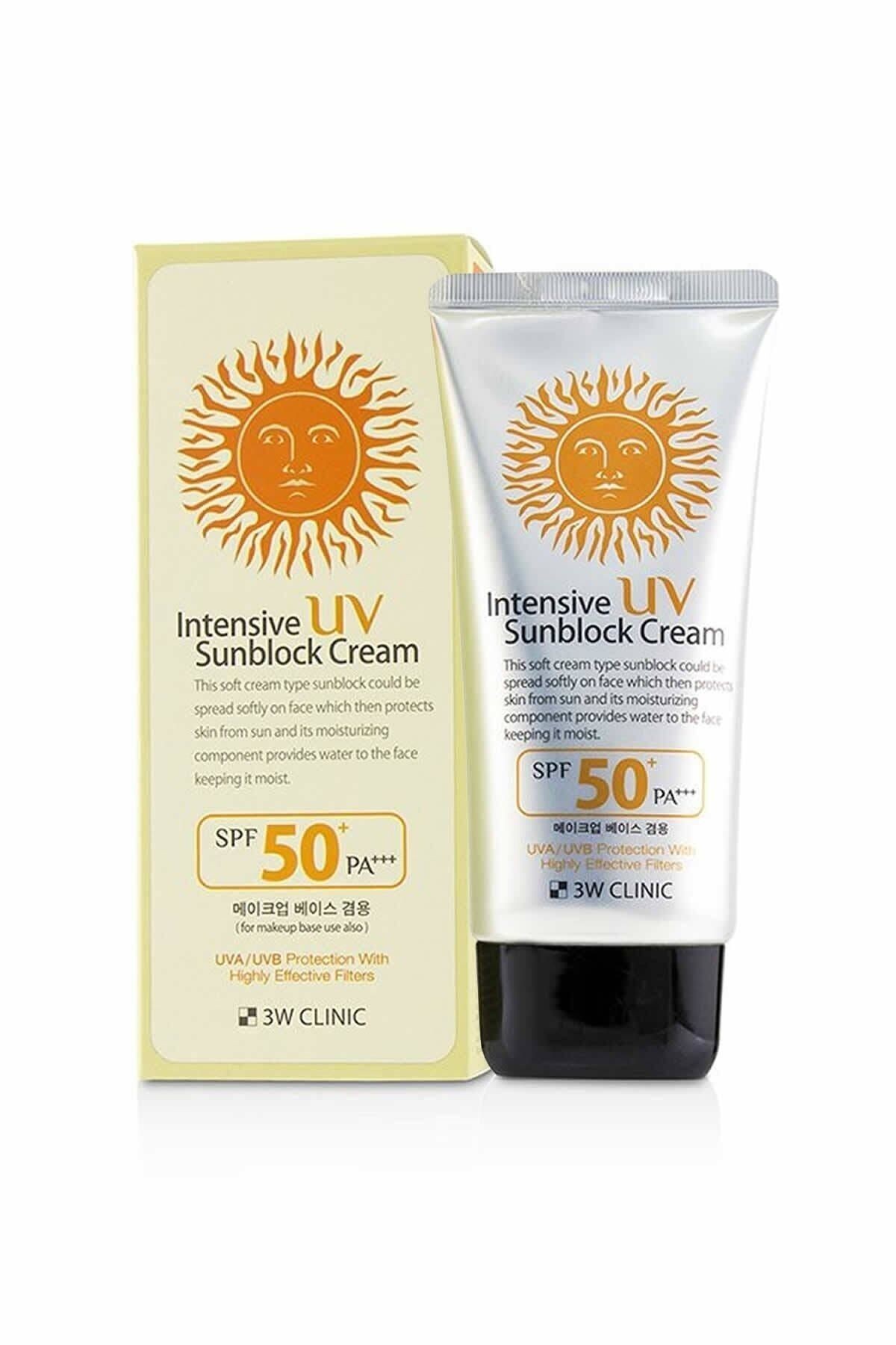 Yüksek Koruma Sağlayan Güneş Kremi 3w Clinic Intensive Uv Sun Block Cream Spf50+ Pa+++