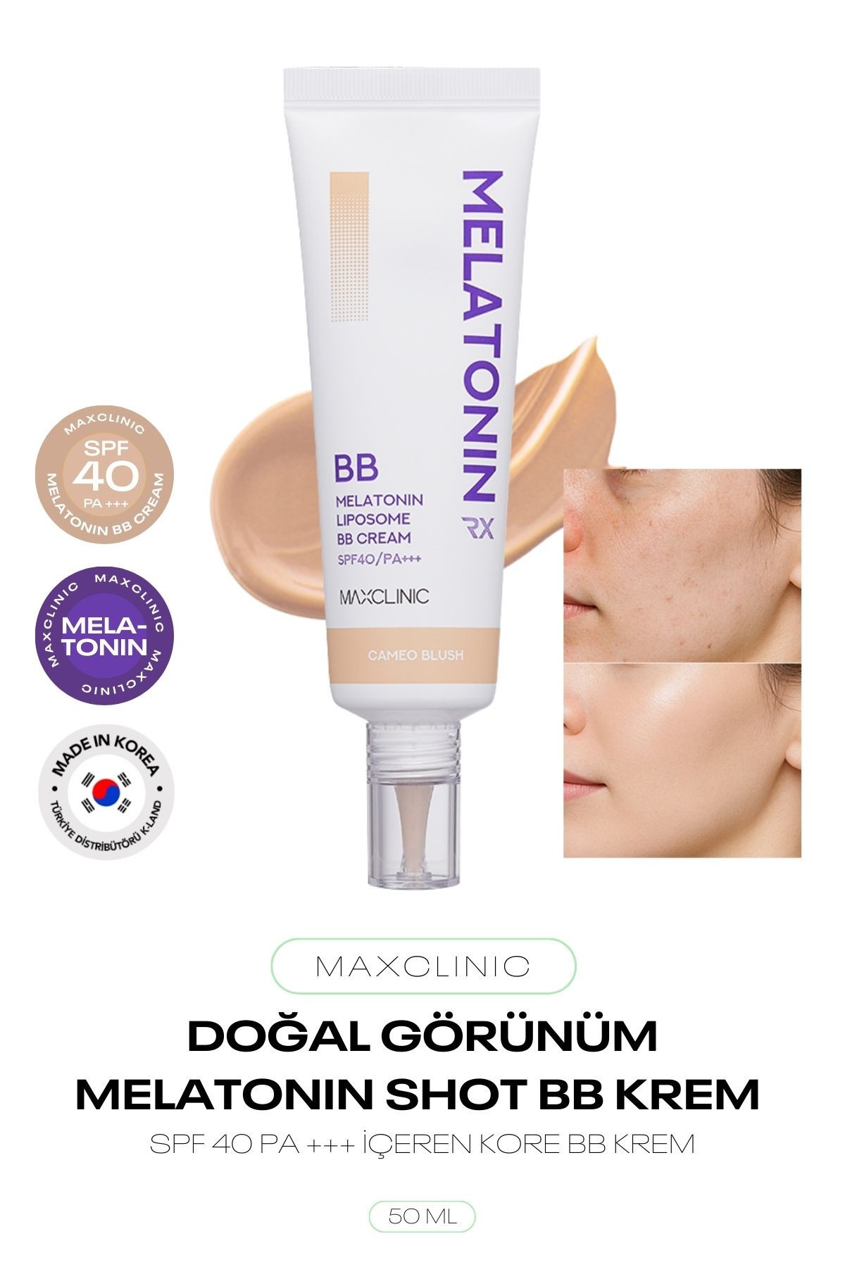 Melatonin İçeren Doğal Görünümlü Kore BB Kremi Melatonin Shot BB Cream