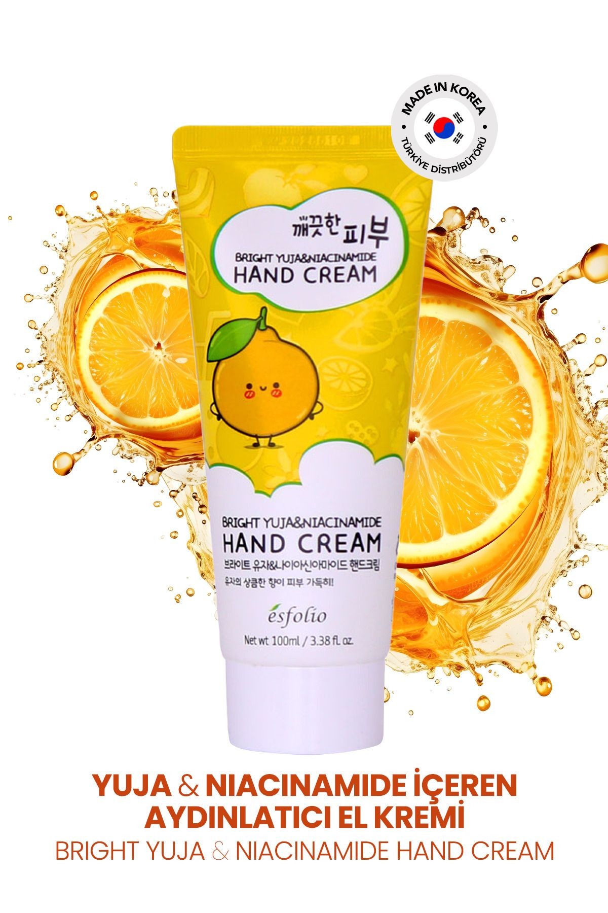 Aydınlatıcı Yuja ve Niacinamide içeren el kremi esfolio hand cream 100ml